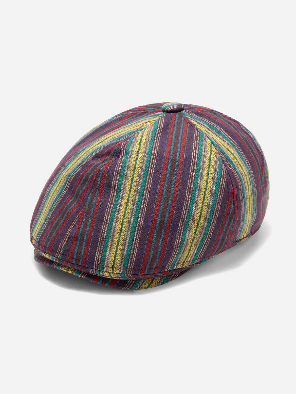 Alternative view of Striped Newsboy Cap