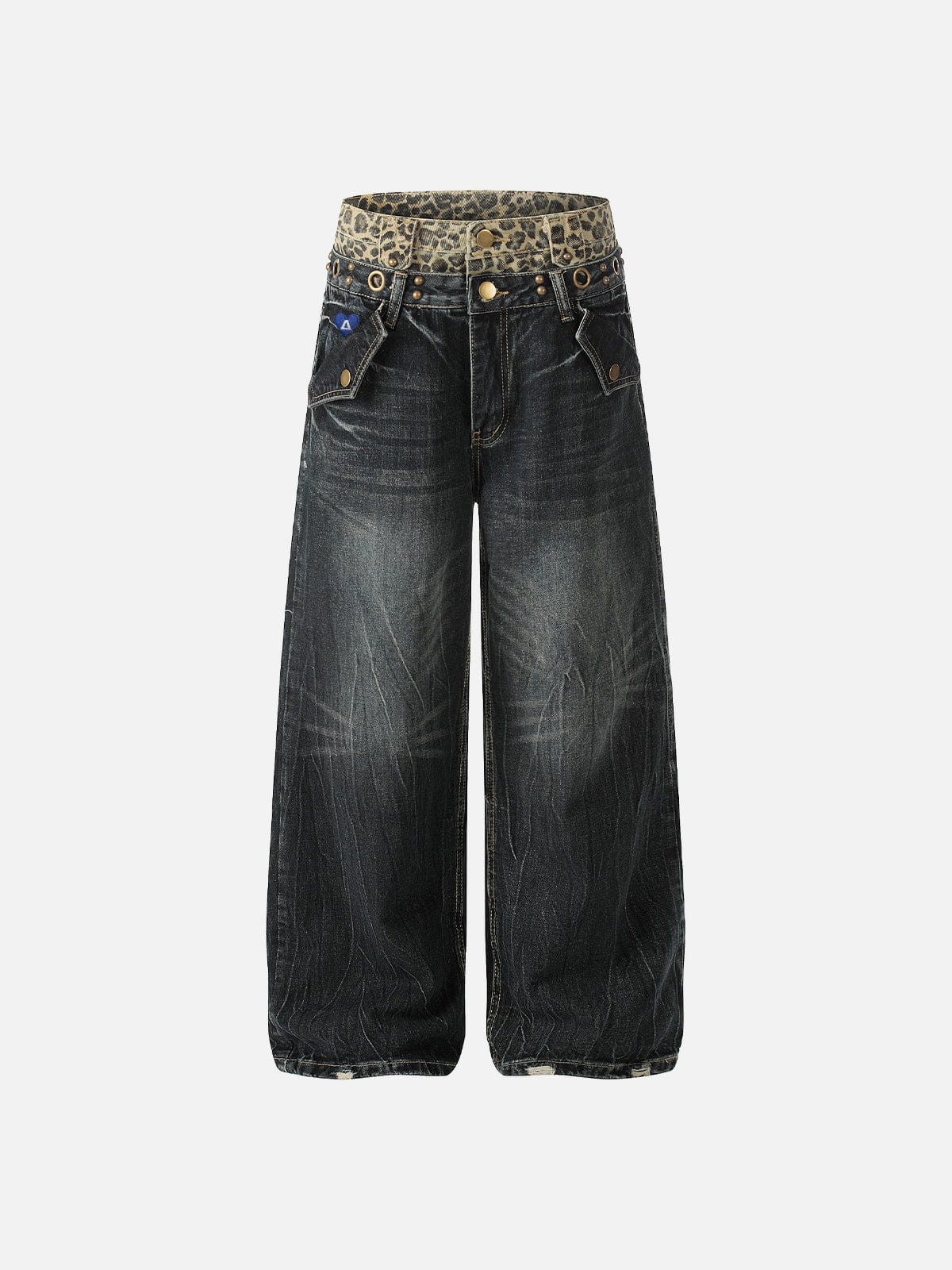 Alternative view of Aelfric Eden Leopard Waist Studded Baggy Jeans