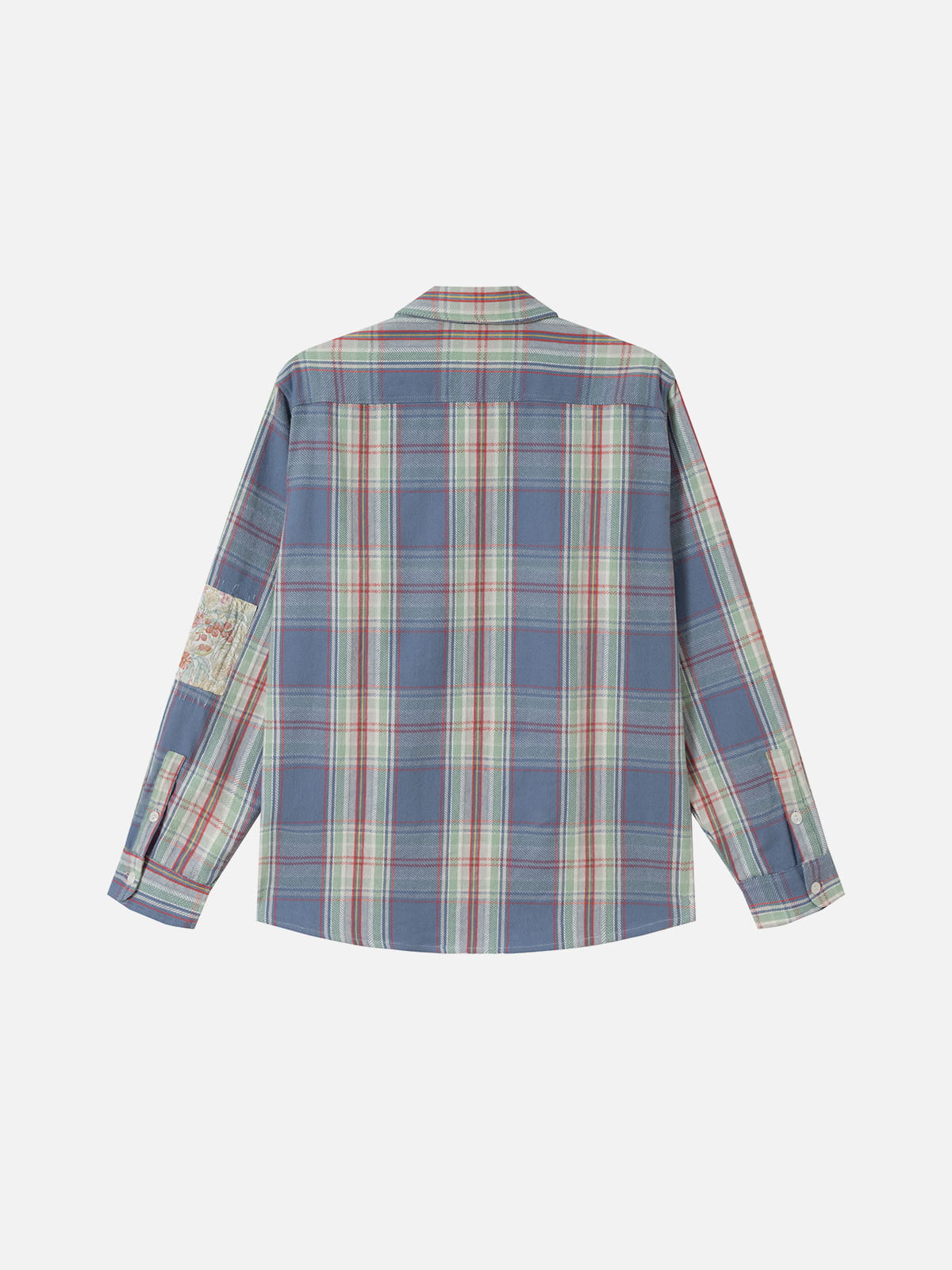 Alternative view of Aelfric Eden Plaid Patchwork Long Sleeve Shirt