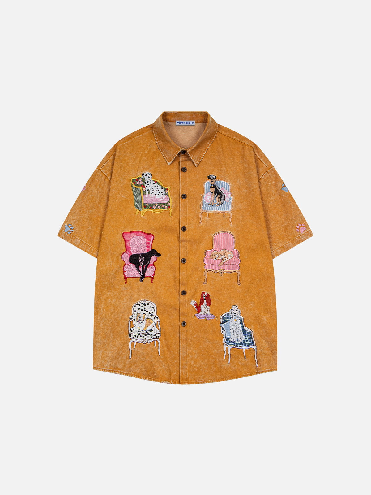 Alternative view of Aelfric Eden Dog Embroidery Short Sleeve Shirt