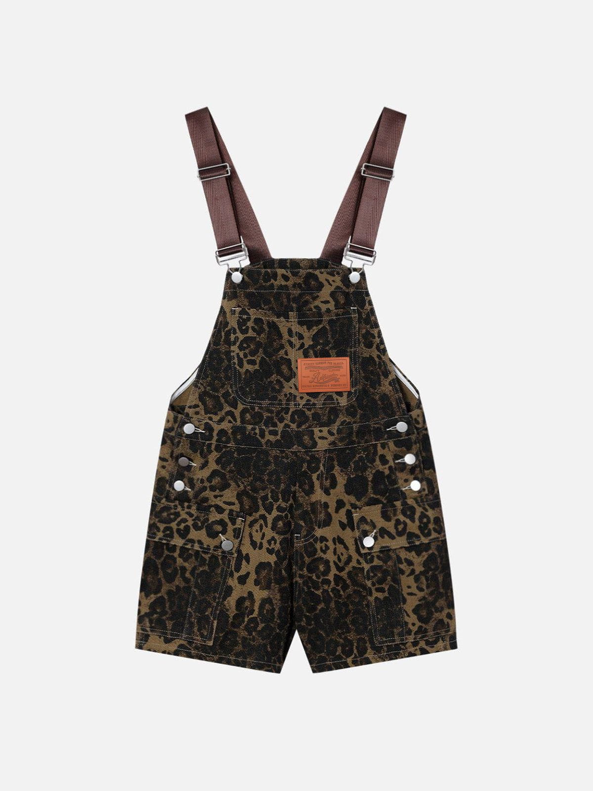 Aelfric Eden Leopard Overall Shorts