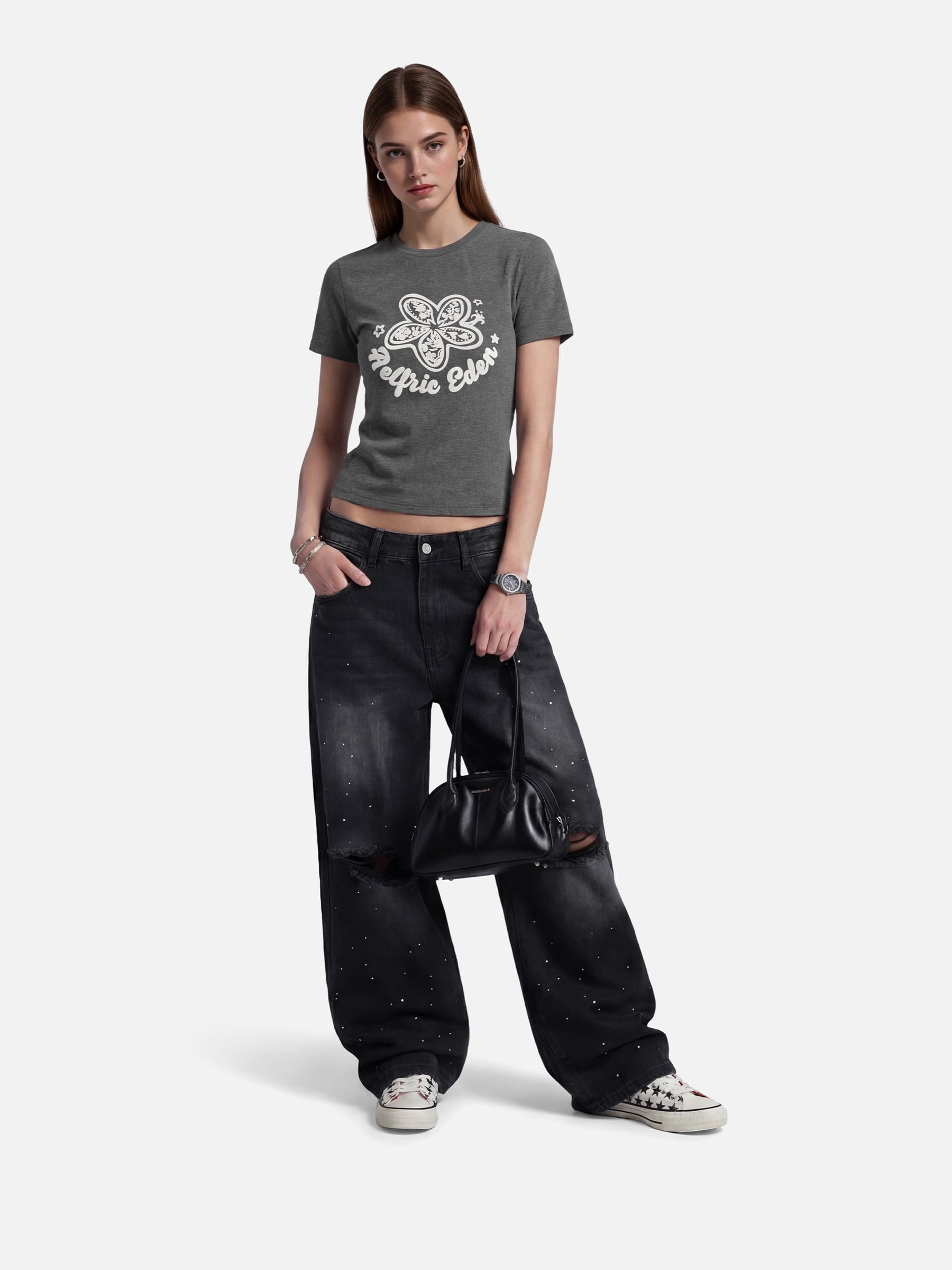 [Pre-Order] Aelfric Eden Floral Graphic Baby Tee