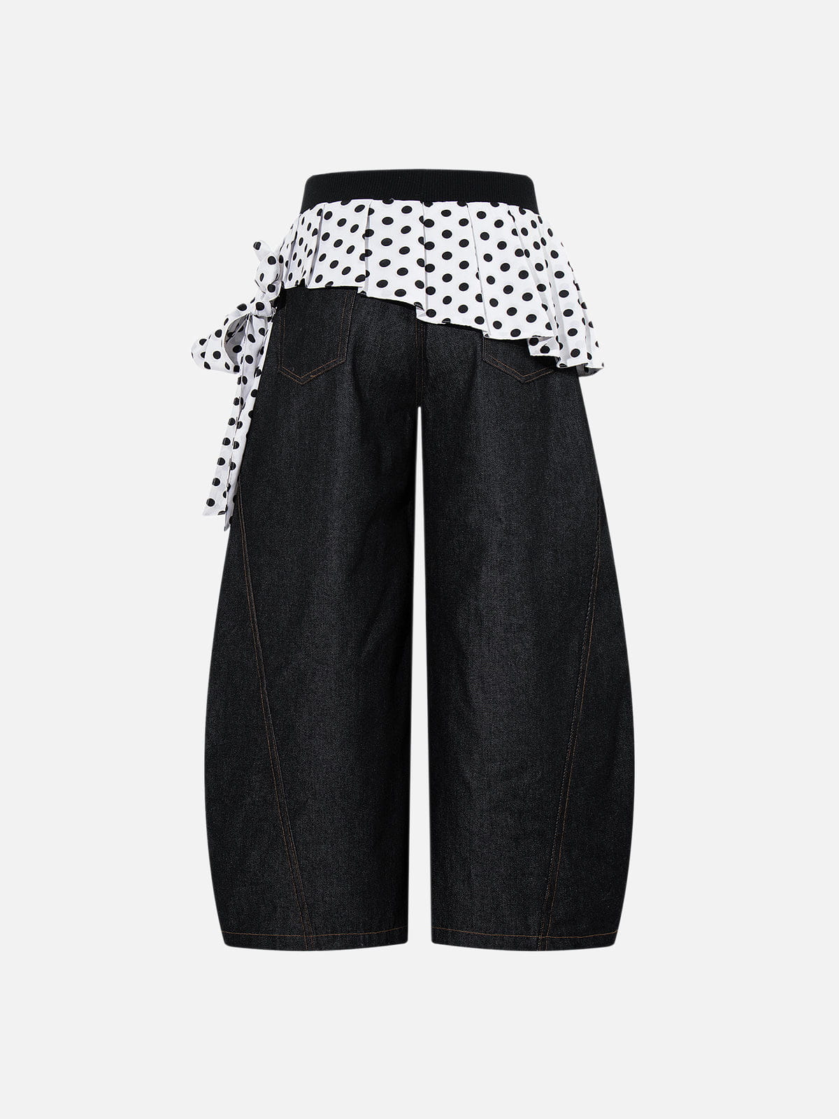 Alternative view of Aelfric Eden Polka Dot Layered Baggy Barrel Jeans
