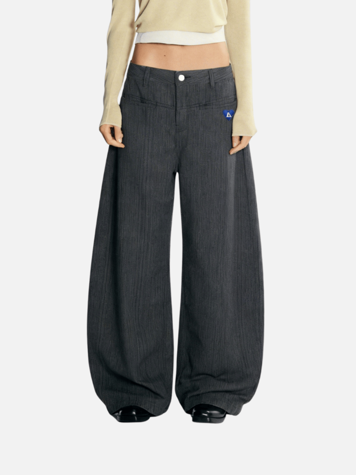 Aelfric Eden Texture Stripe Baggy Barrel Pants