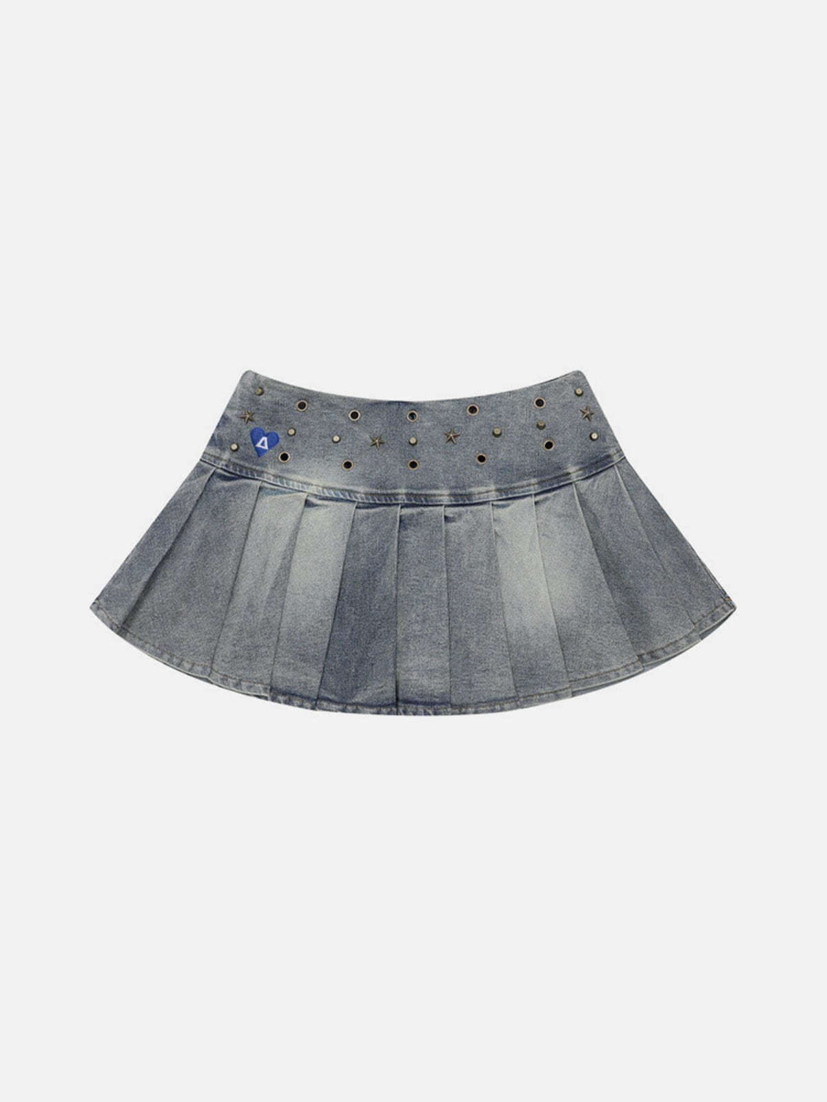 Aelfric Eden Studded Pleated Denim Skirt