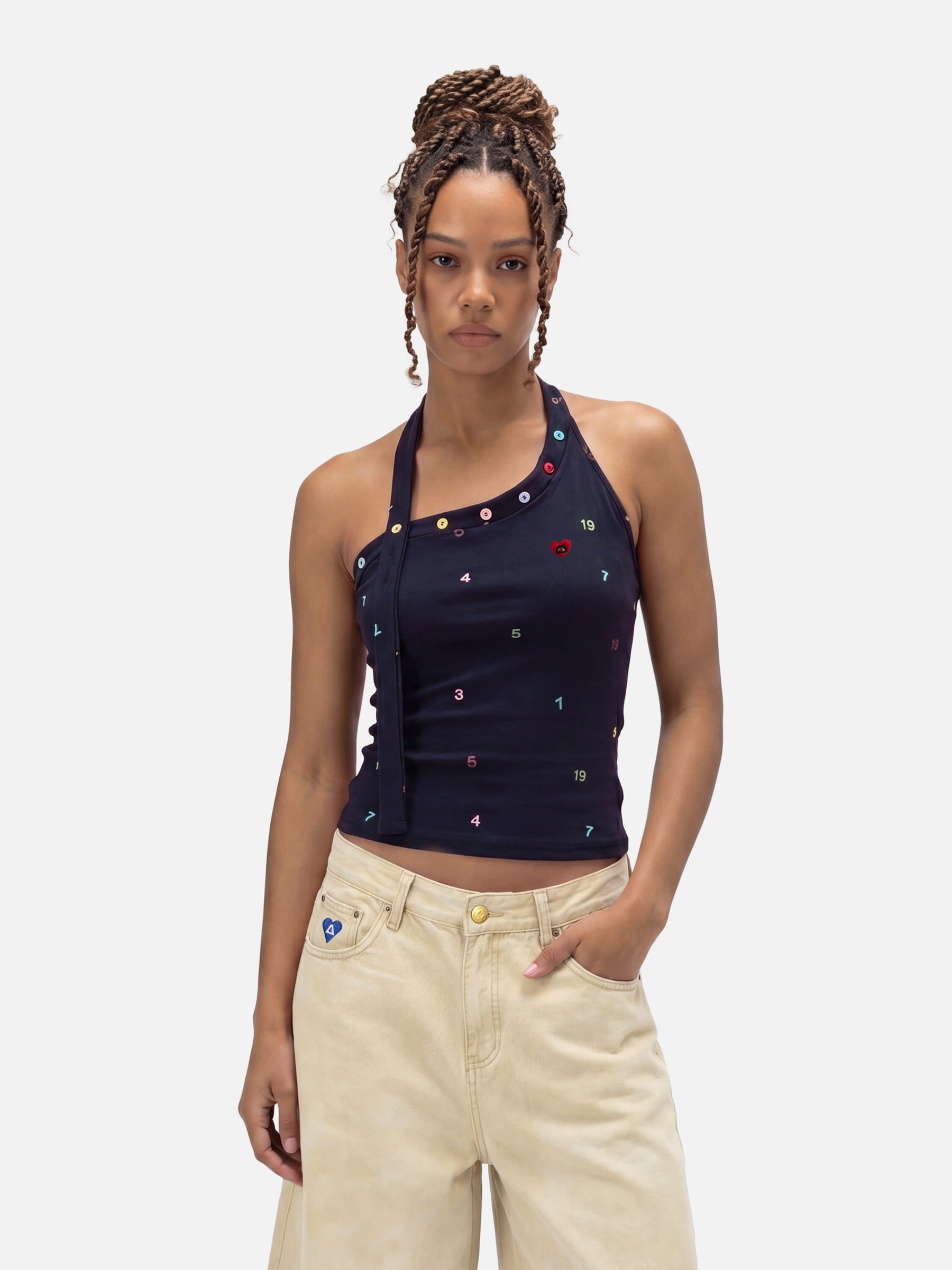 Aelfric Eden Asymmetric Halter Top