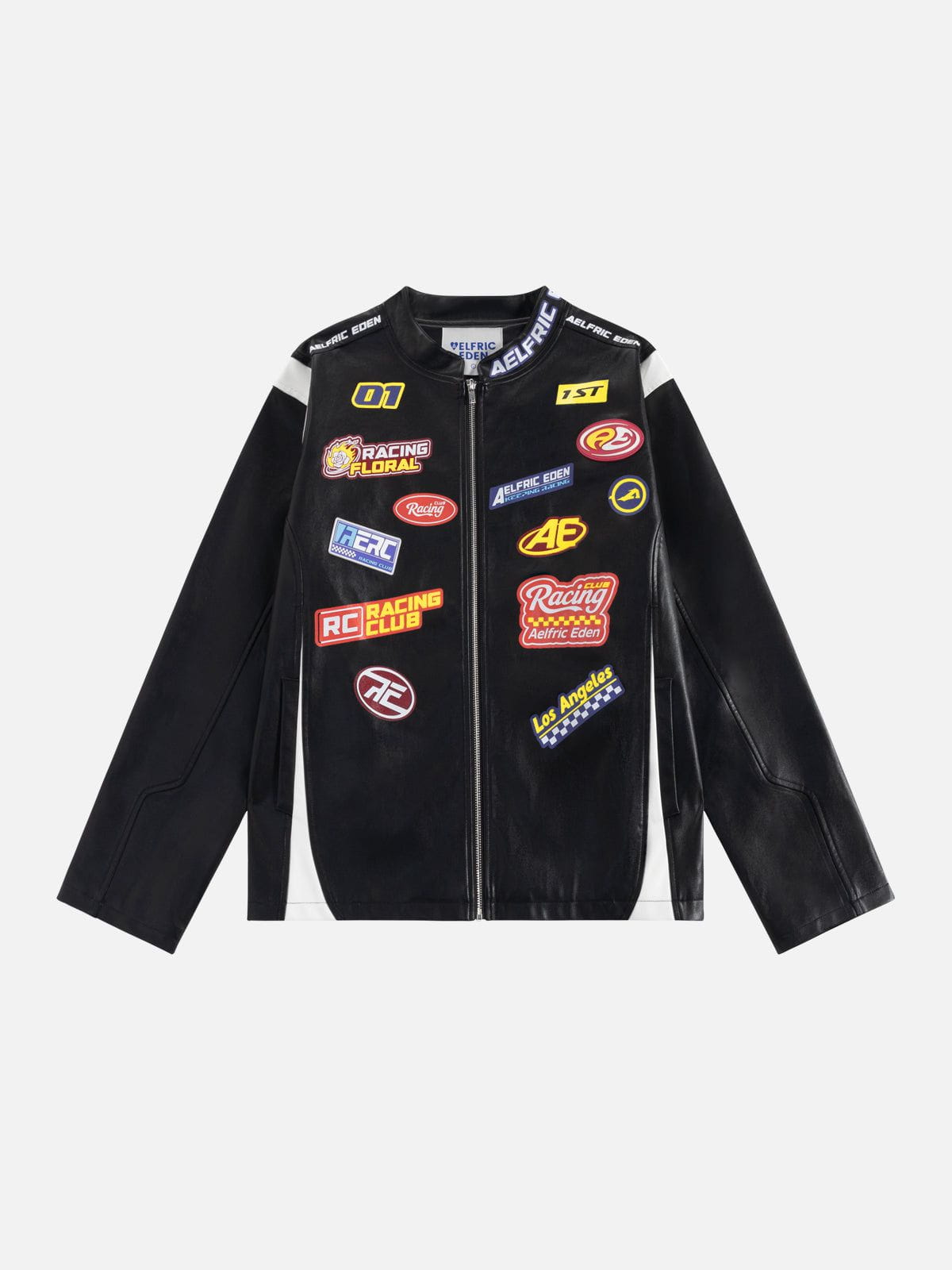 Alternative view of Aelfric Eden Racing Logo Patches Faux Leather Jacket