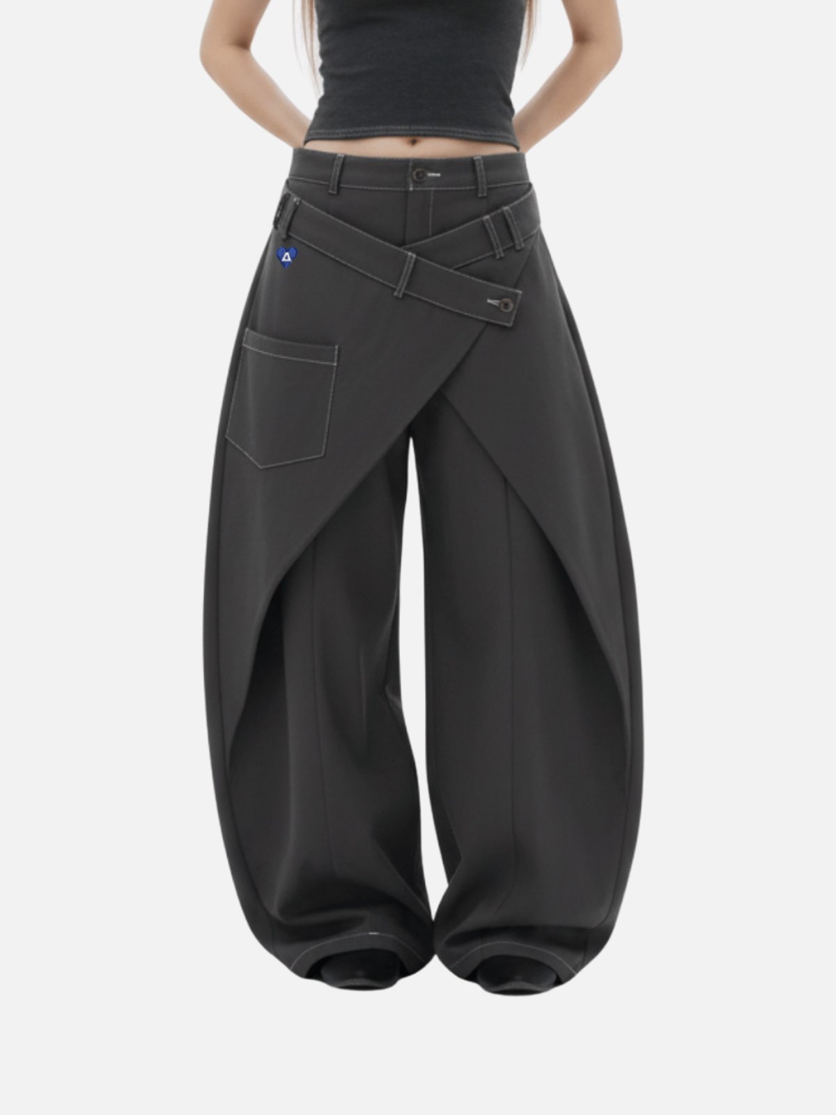 Aelfric Eden Wrap Panel Baggy Barrel Pants