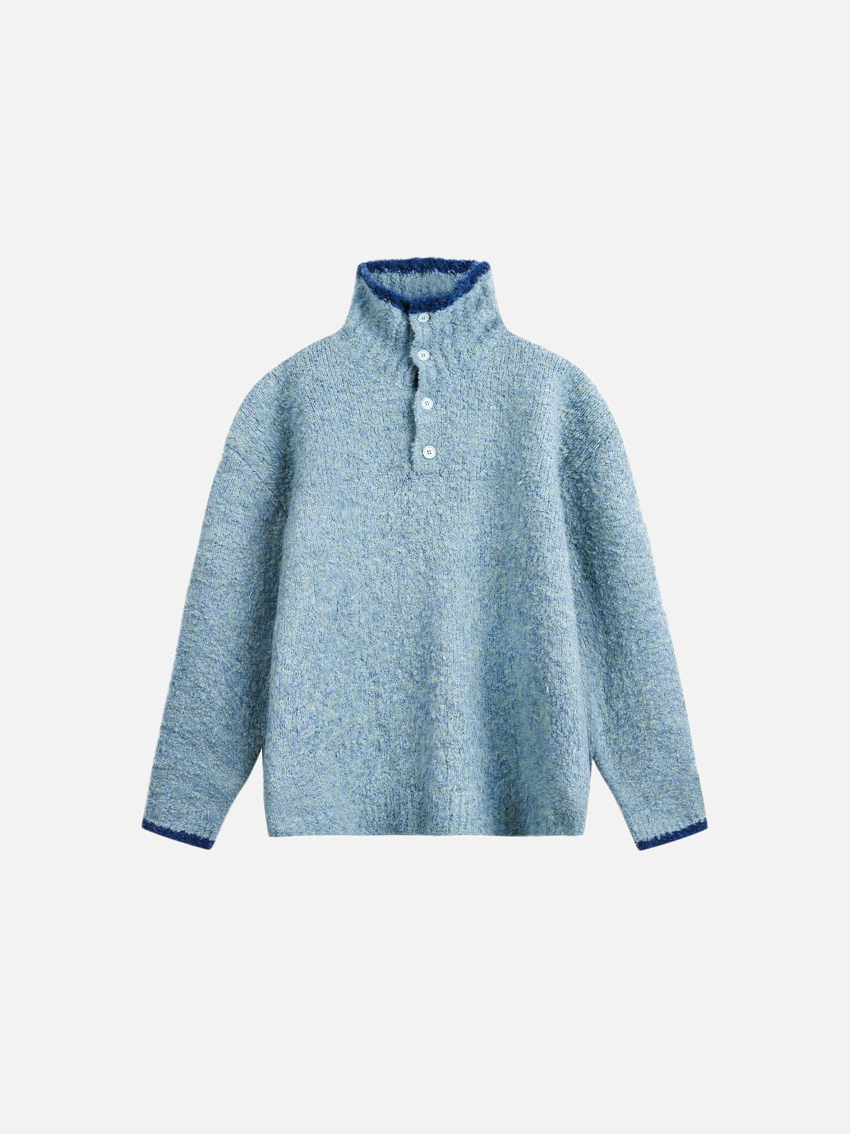 Alternative view of Aelfric Eden High-Neck Henley Fleece Sweater