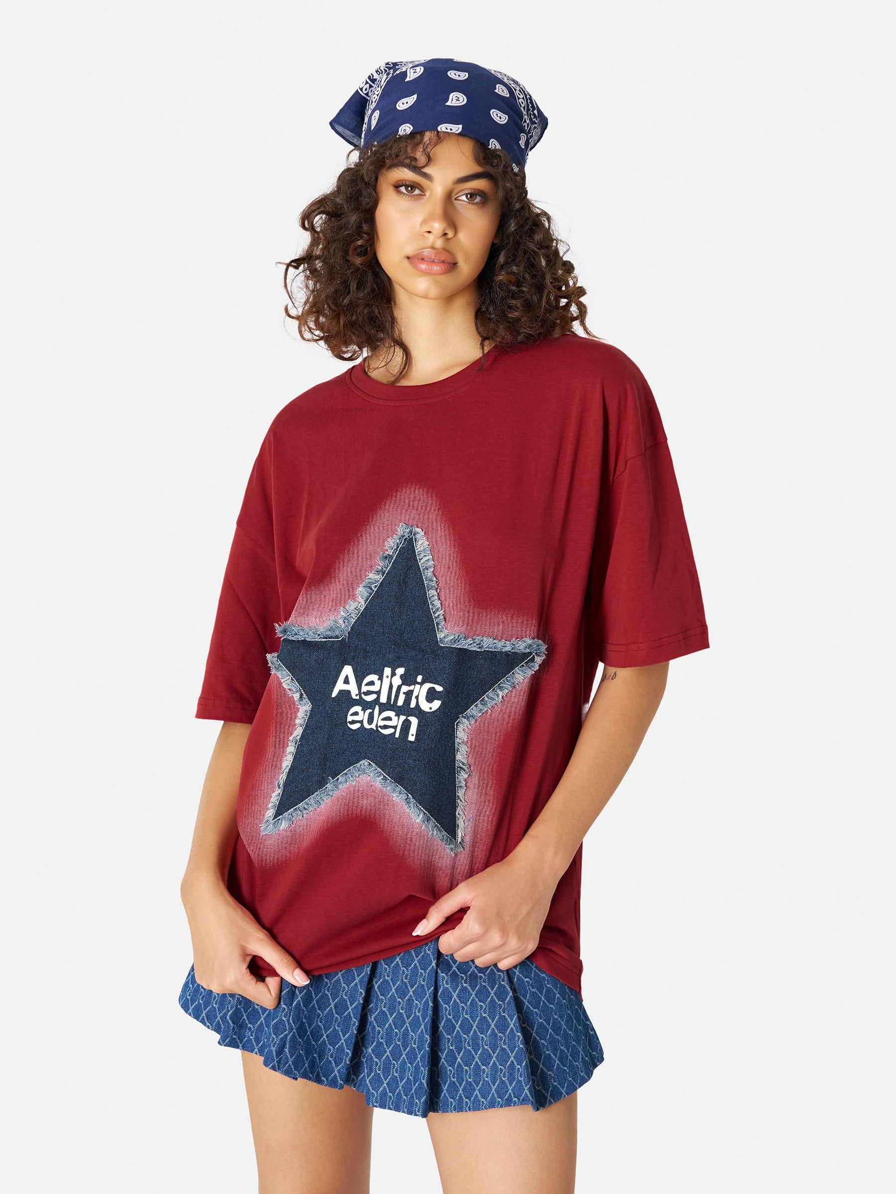 Alternative view of Aelfric Eden Denim Star Applique Tee