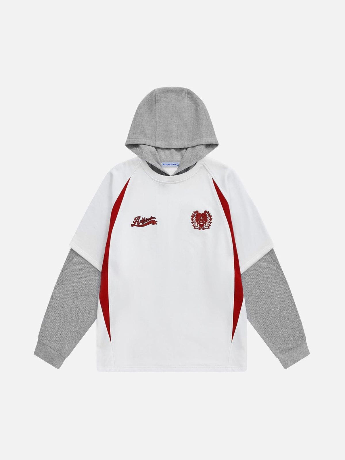 Alternative view of Aelfric Eden Patchwork Layered Pullover Hoodie