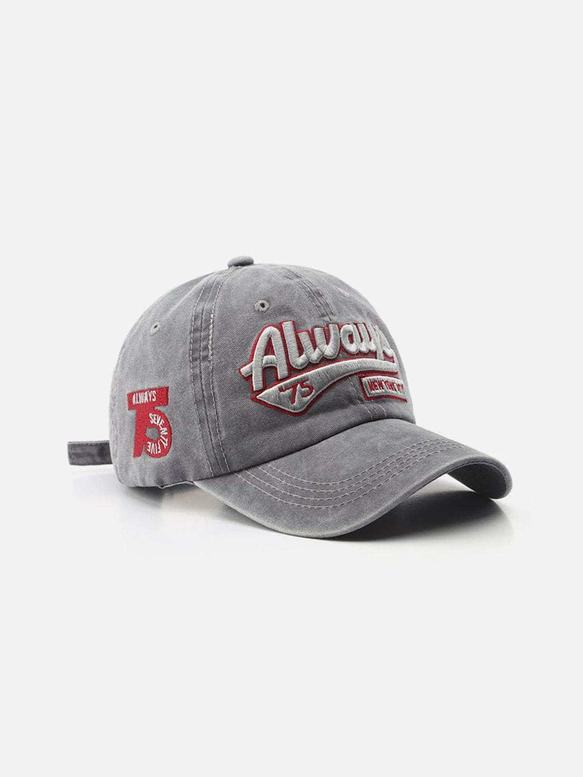 Alternative view of Washed Embroidered Letter Baseball Cap