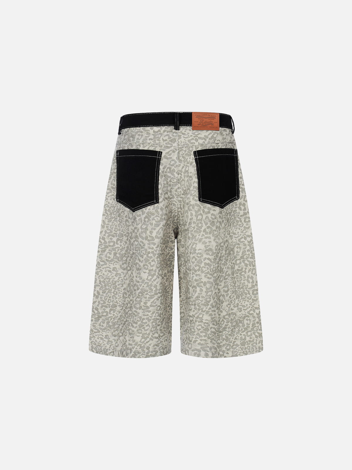 Alternative view of Aelfric Eden Leopard Panel Longline Jorts