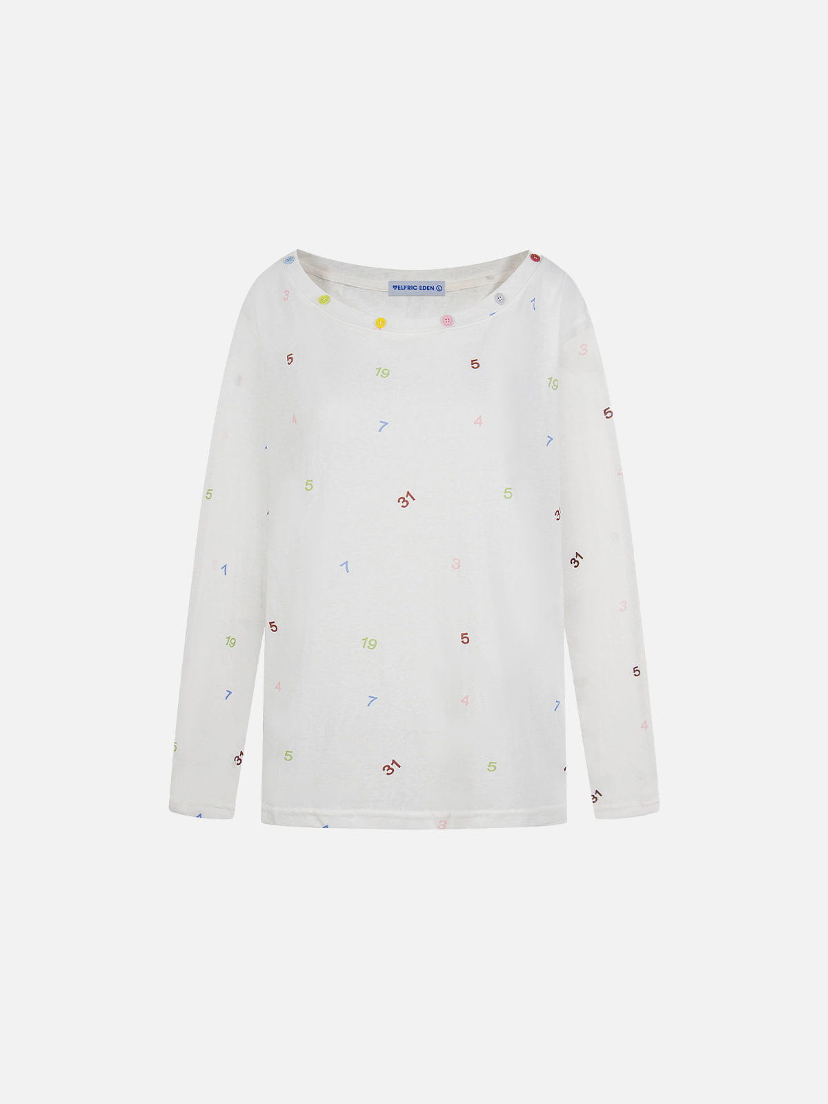 Alternative view of Aelfric Eden Boxy Number Print Long Sleeve Tee