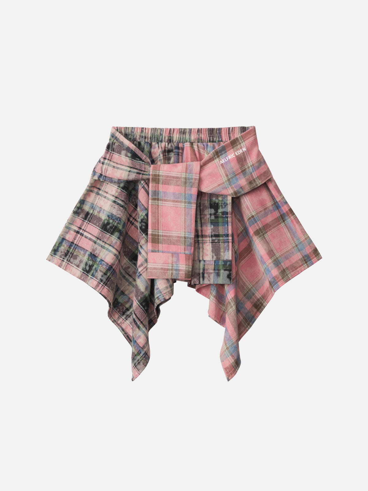 Aelfric Eden Tie Dye Plaid Skirt