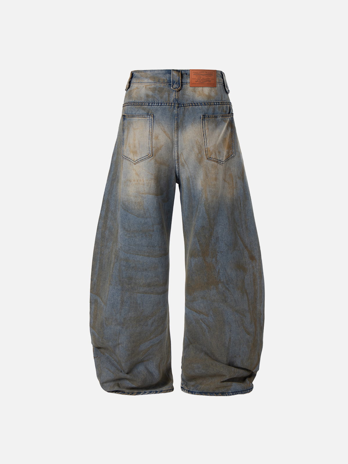 Alternative view of Aelfric Eden Distressed Washed Baggy Barrel Jeans