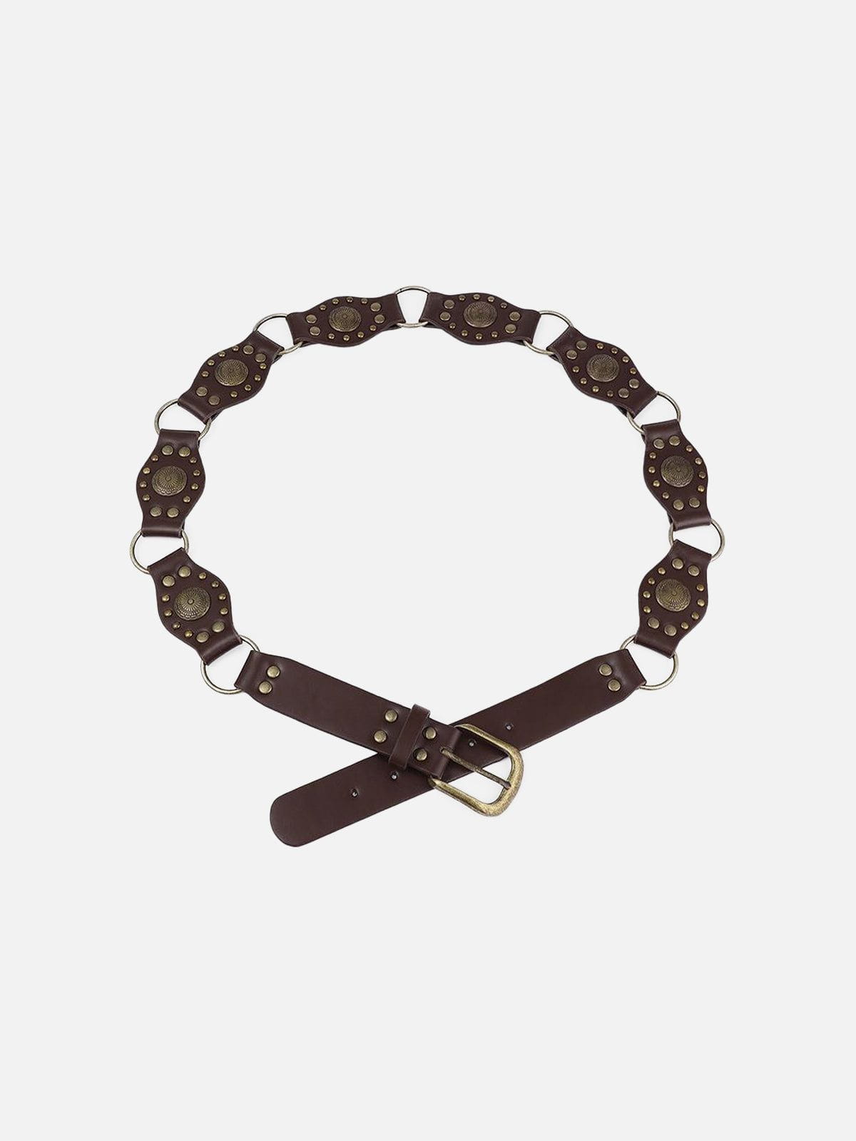 Vintage Rivet Faux Leather Belt
