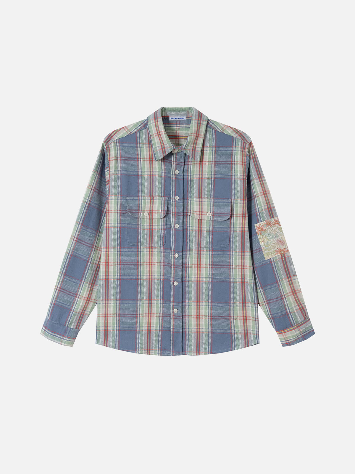 Aelfric Eden Plaid Patchwork Long Sleeve Shirt
