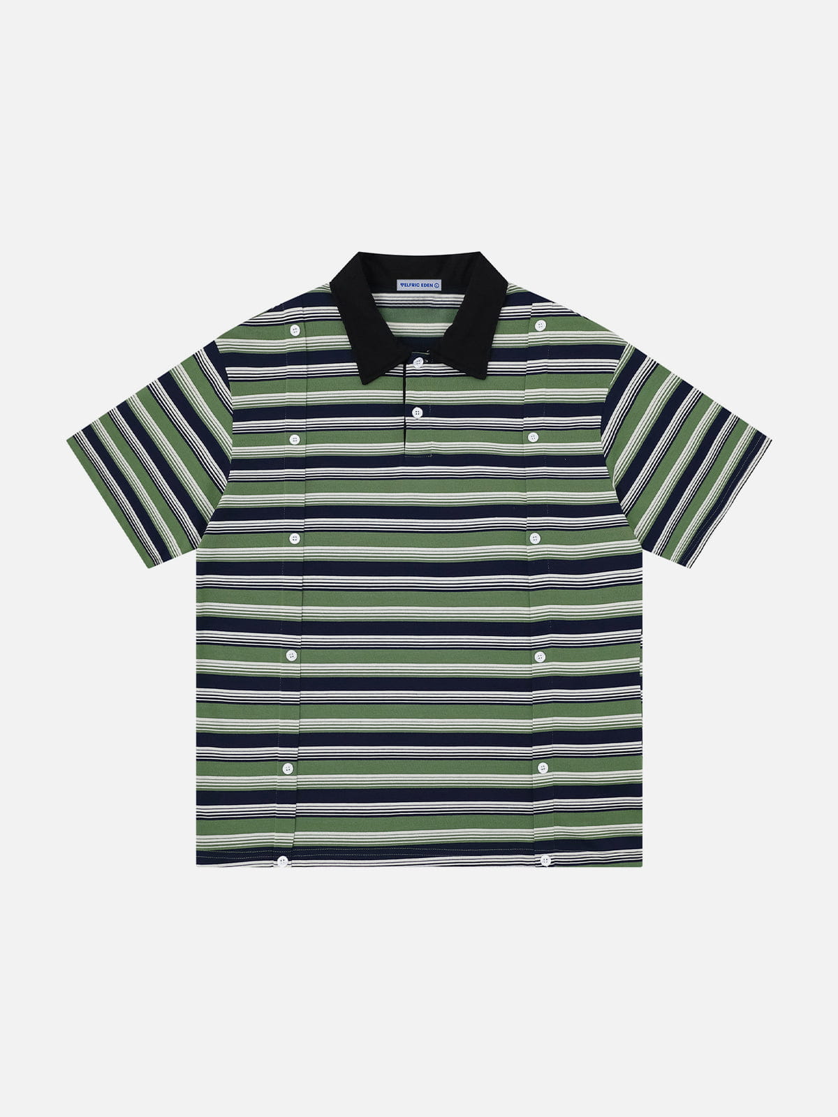 Aelfric Eden Stripe Panel Polo Tee