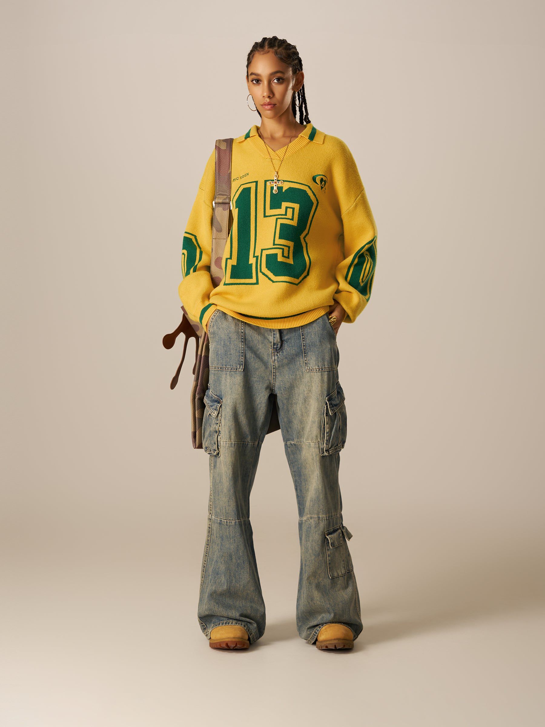 Alternative view of Aelfric Eden Number Graphic Polo Sweater