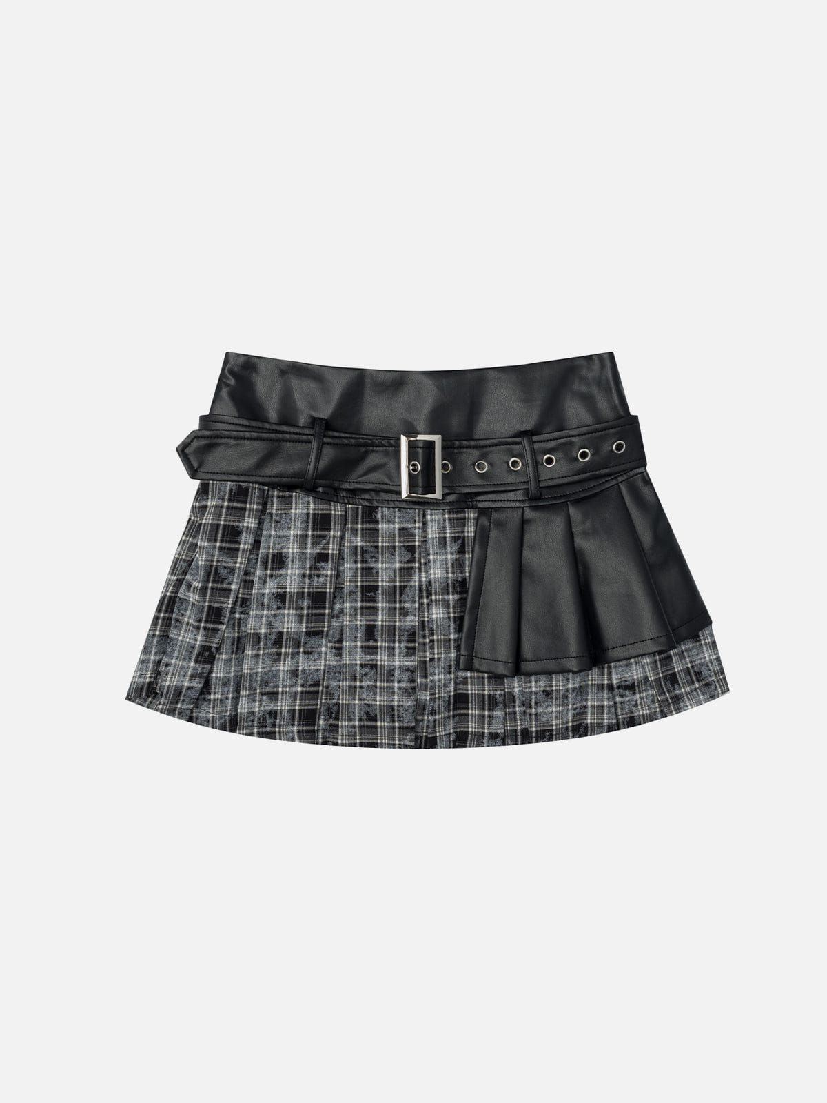 Alternative view of Aelfric Eden Plaid Faux Leather Skirt