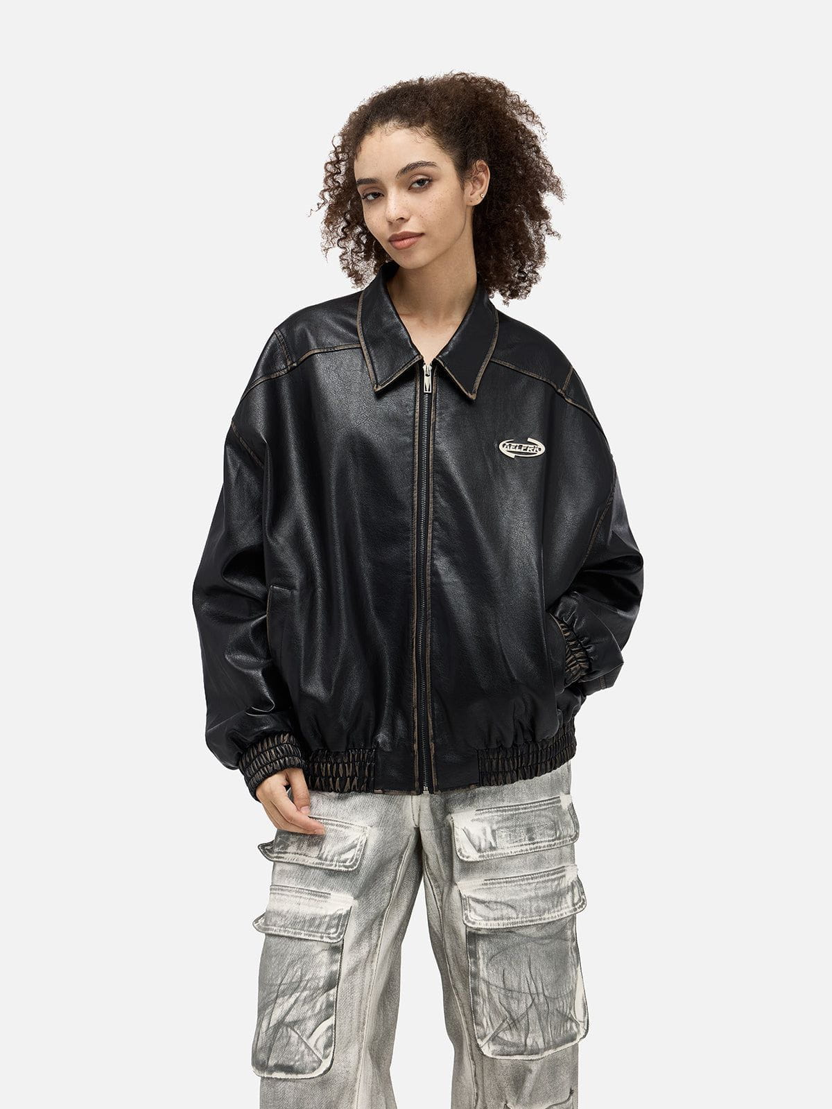 Alternative view of Aelfric Eden Faux Leather Cropped Jacket