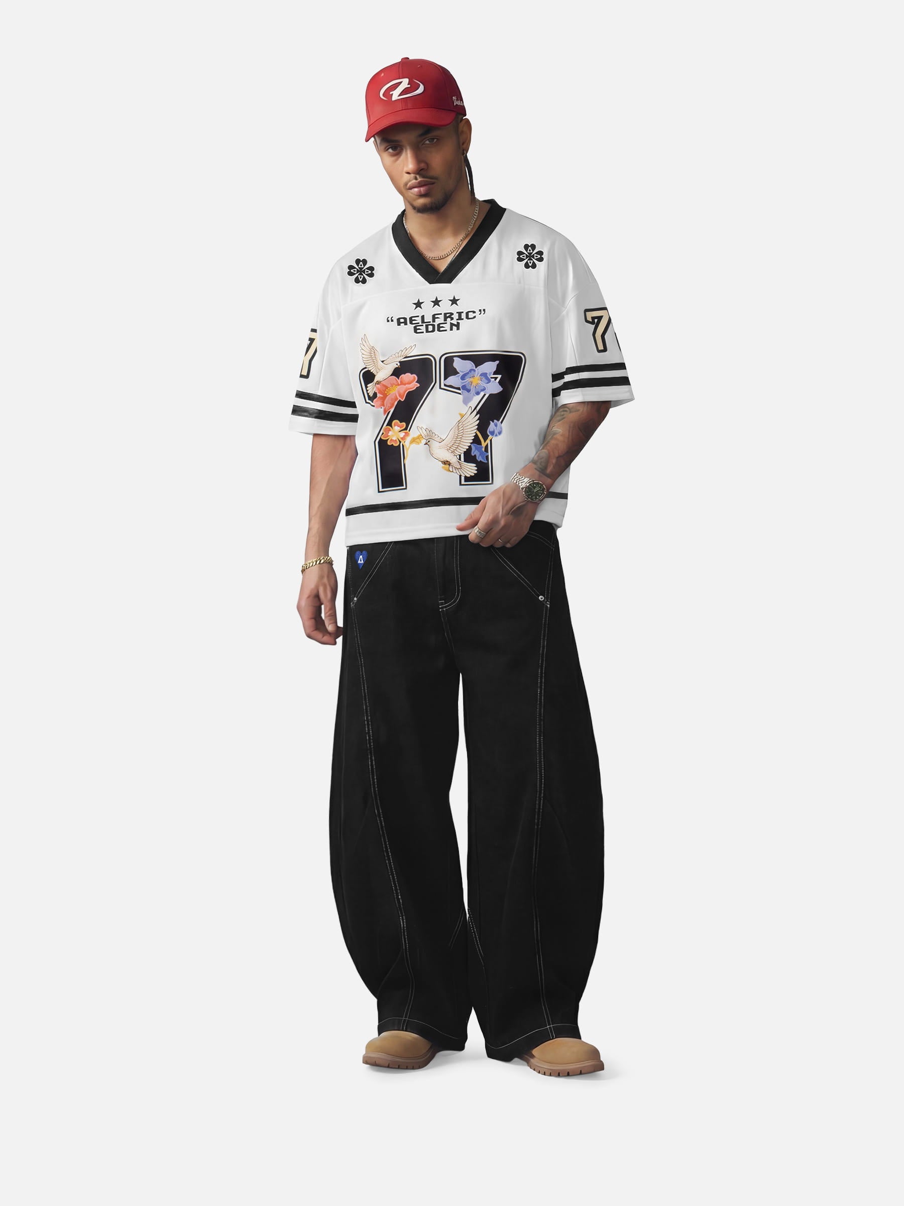 Aelfric Eden Boxy Floral Dove Tee