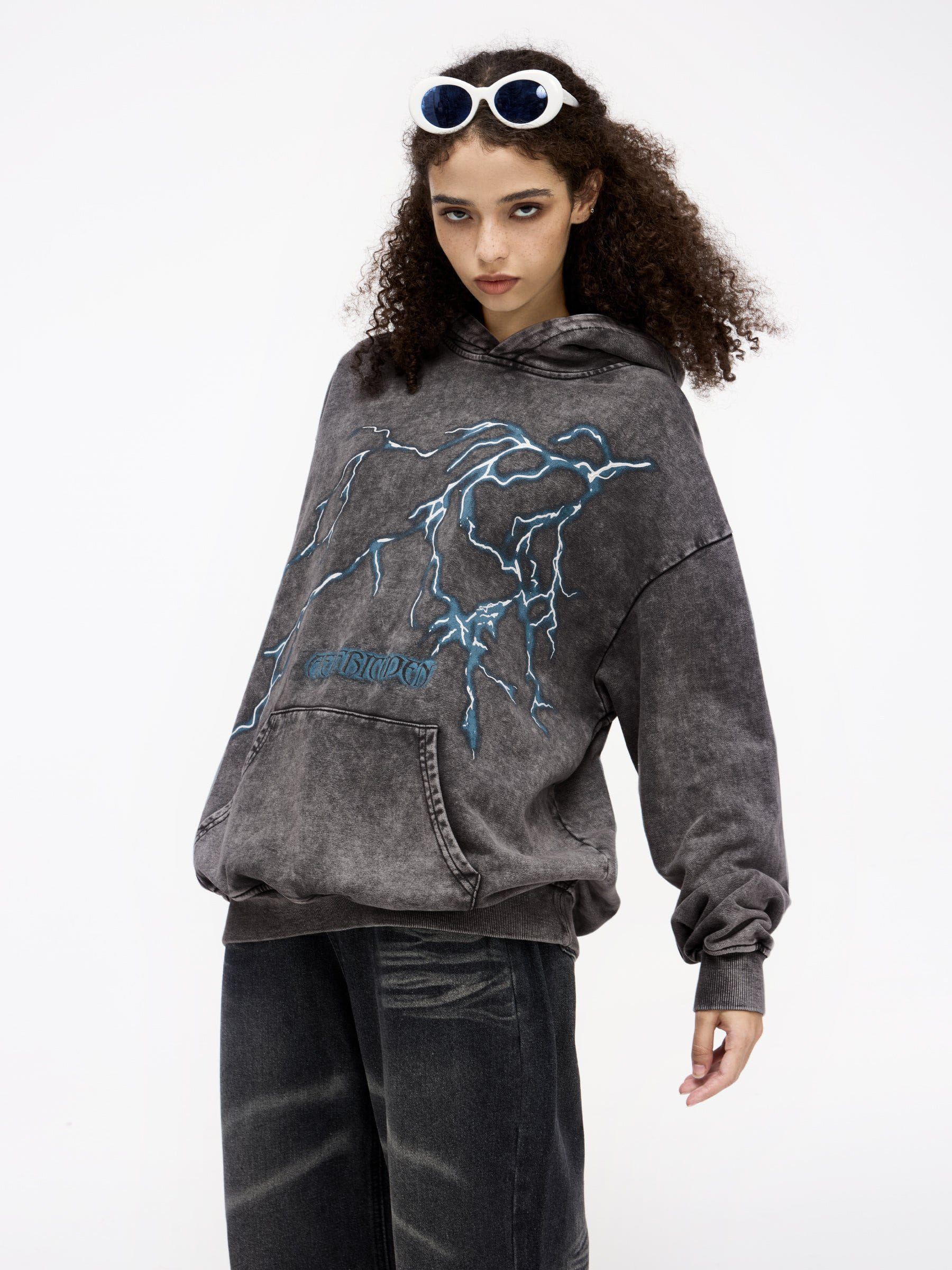 Alternative view of Aelfric Eden Lightning Graphic Hoodie