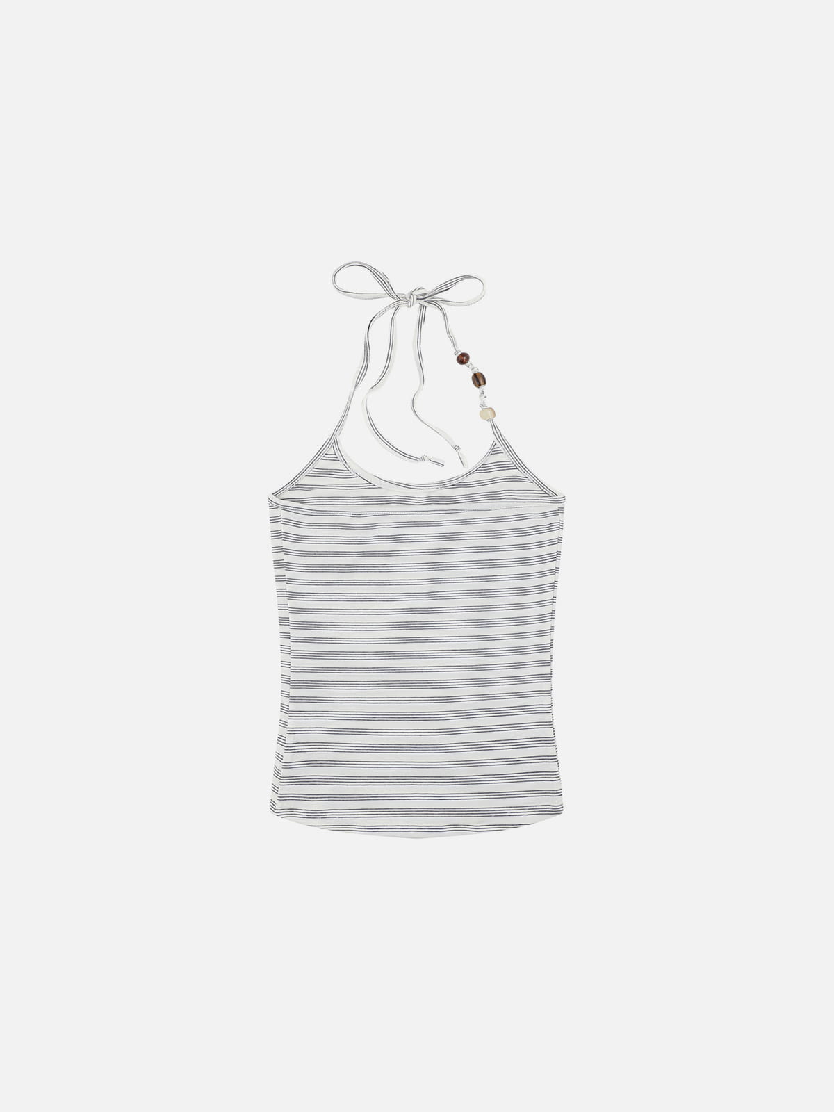 Alternative view of Aelfric Eden Beaded Striped Halter Top
