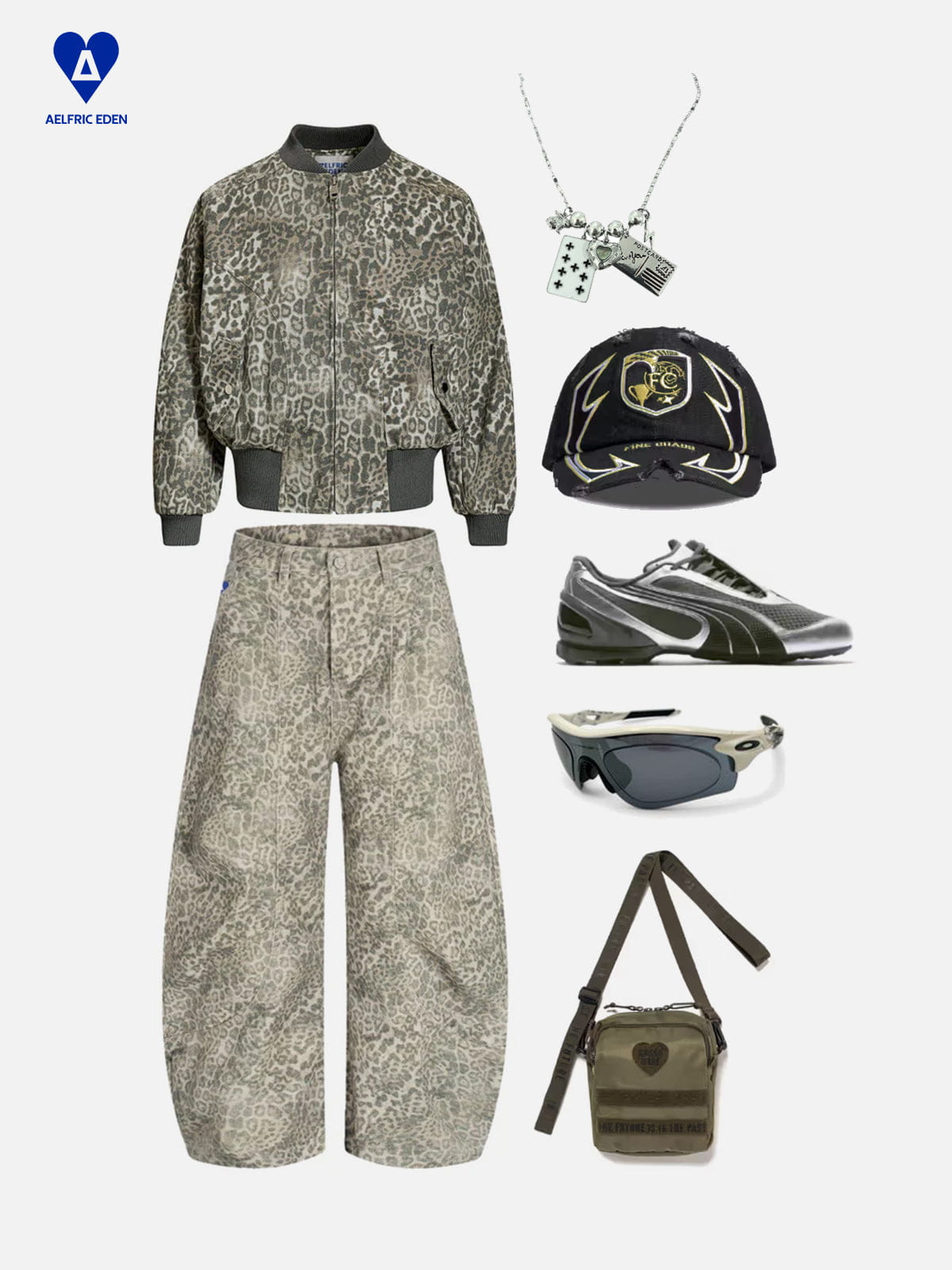 Alternative view of Aelfric Eden Leopard Bomber Jacket