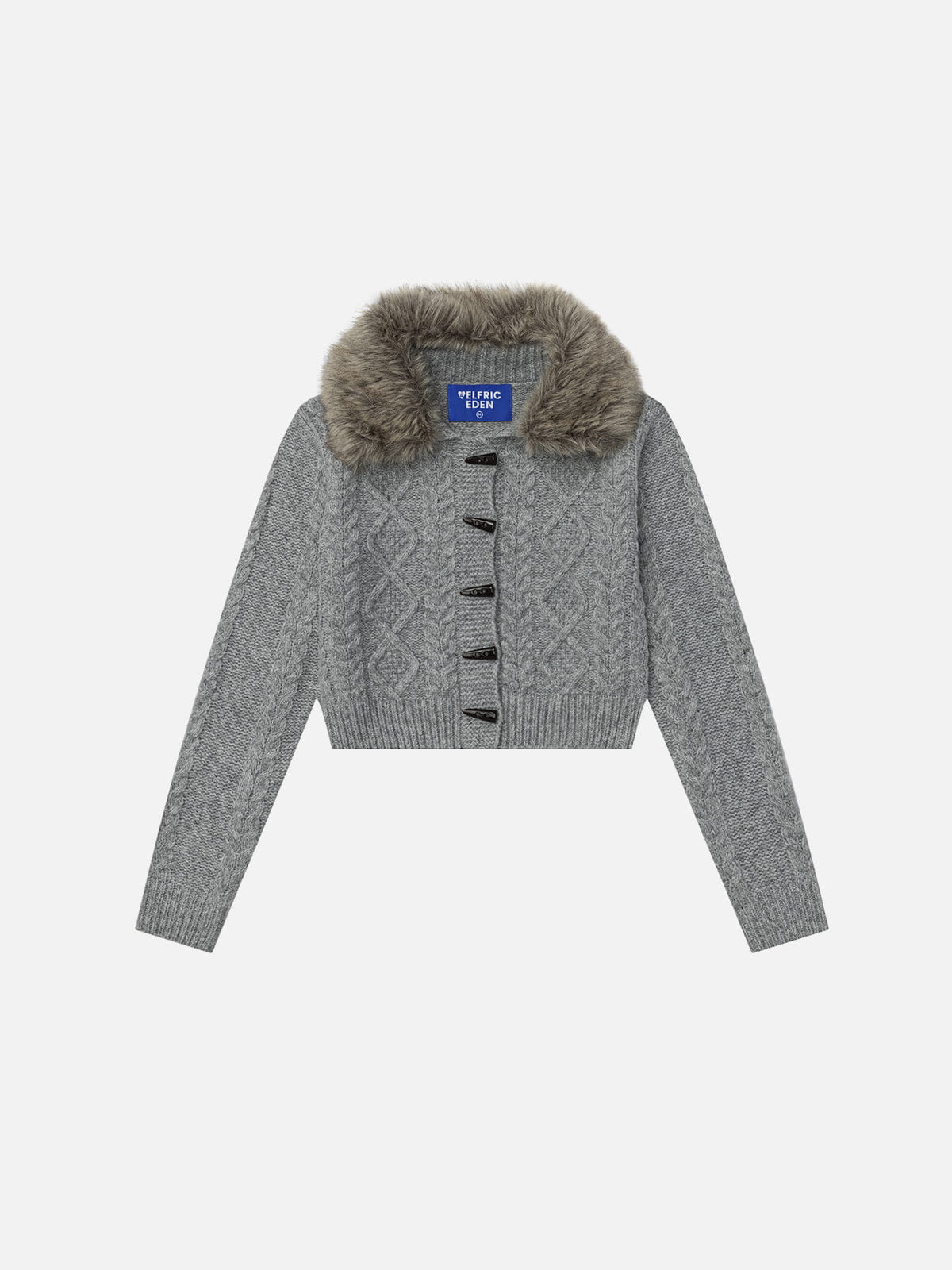 Alternative view of Aelfric Eden Cropped Faux Fur Collar Cardigan