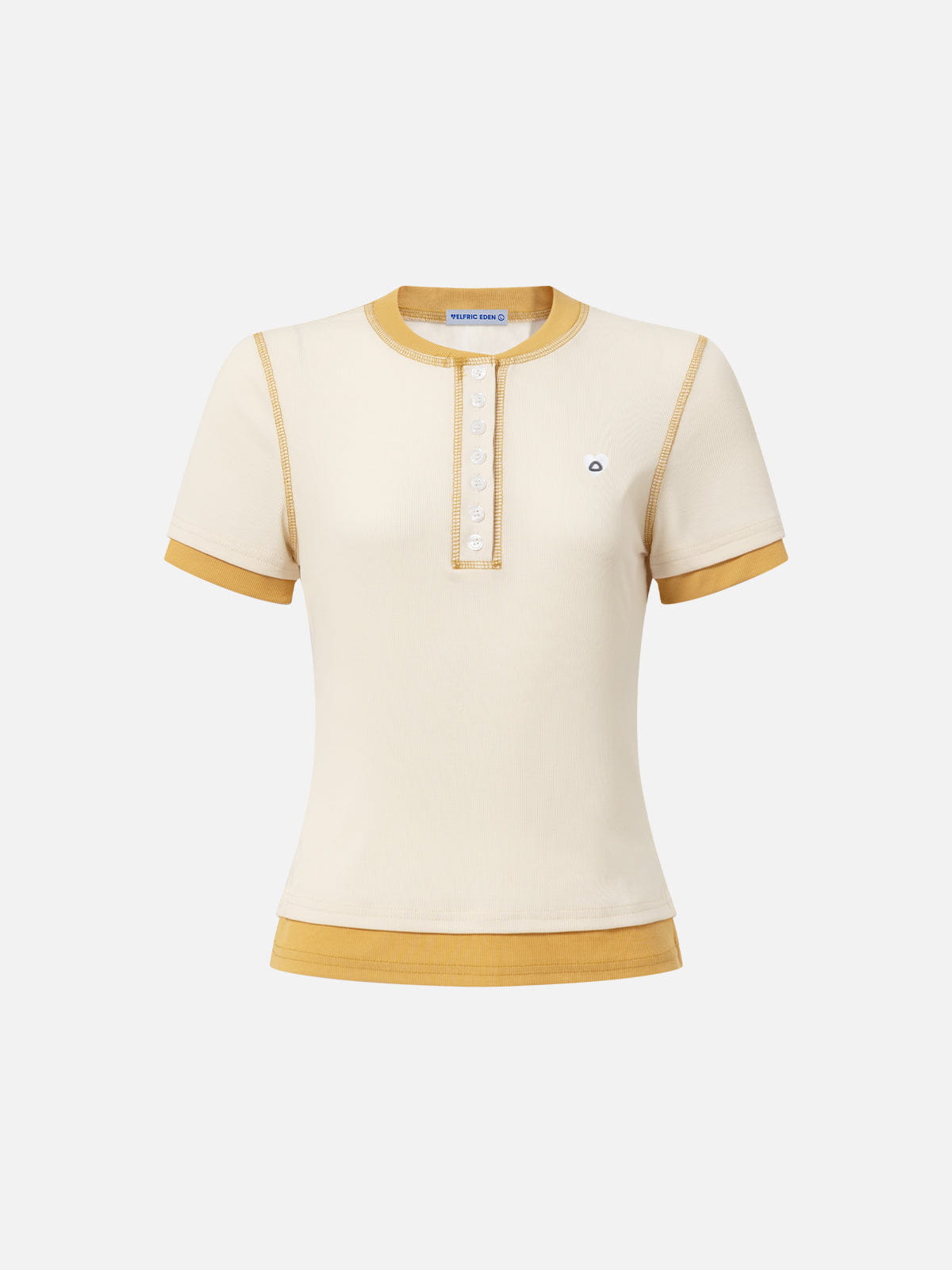 Alternative view of Aelfric Eden Layered Chain Henley Baby Tee