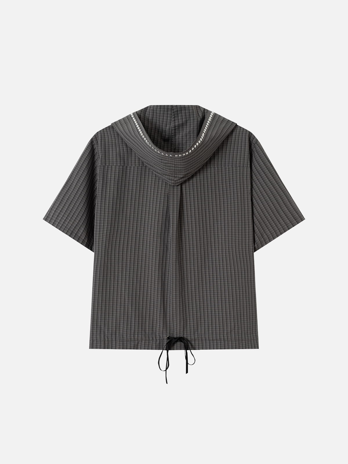 Alternative view of Aelfric Eden Boxy Scarf Tie Plaid Short Sleeve Shirt