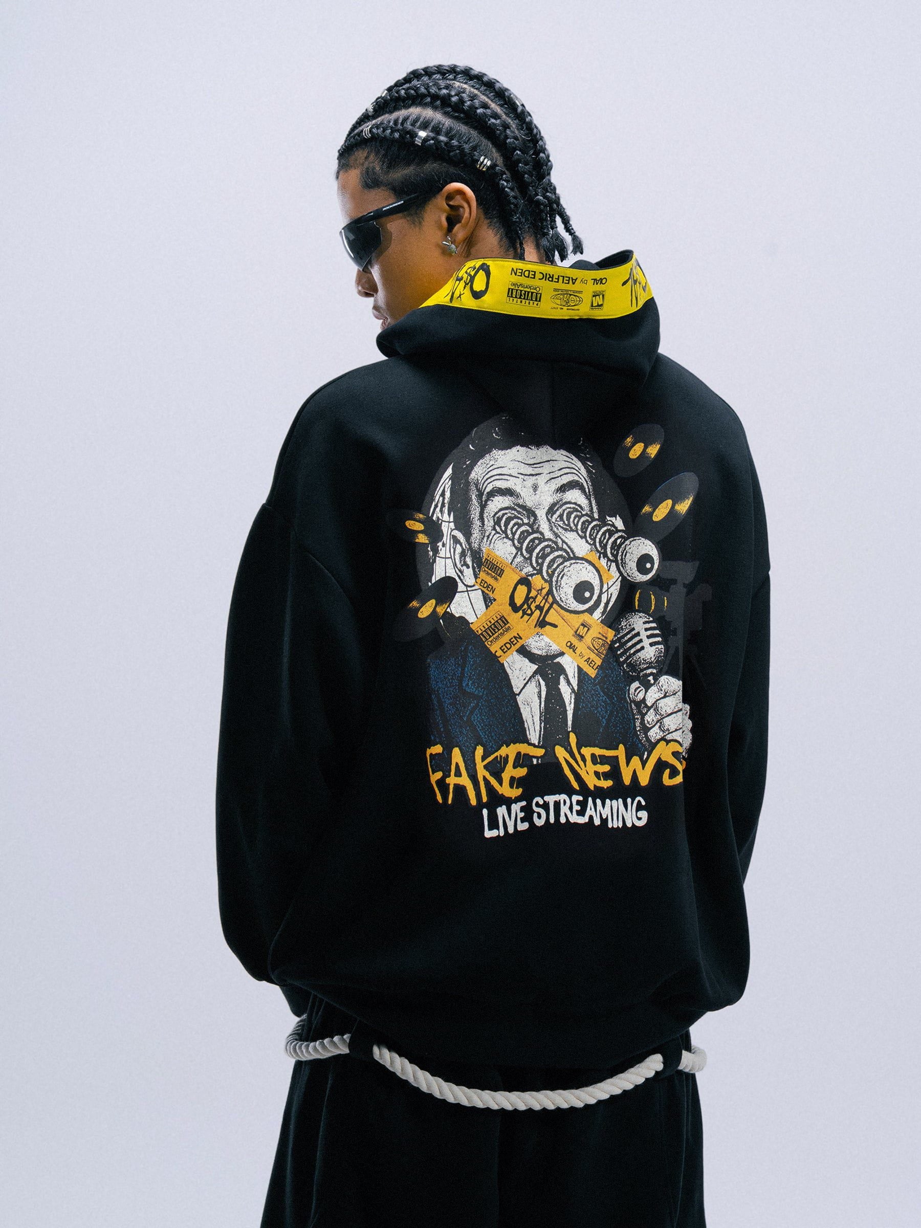 [Complexcon] Fake News Oial Tape Hoodie