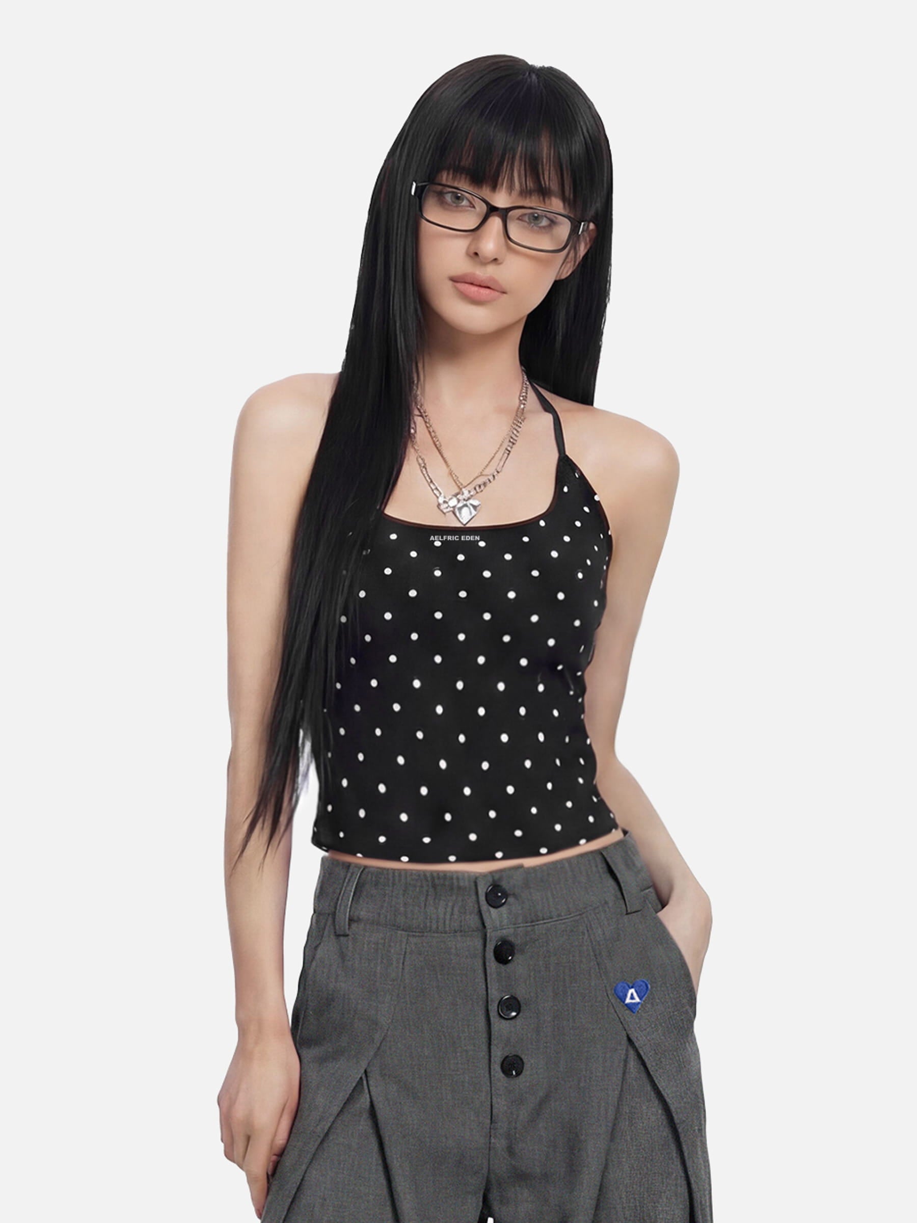 Aelfric Eden Polka Dot Halter Cami Top
