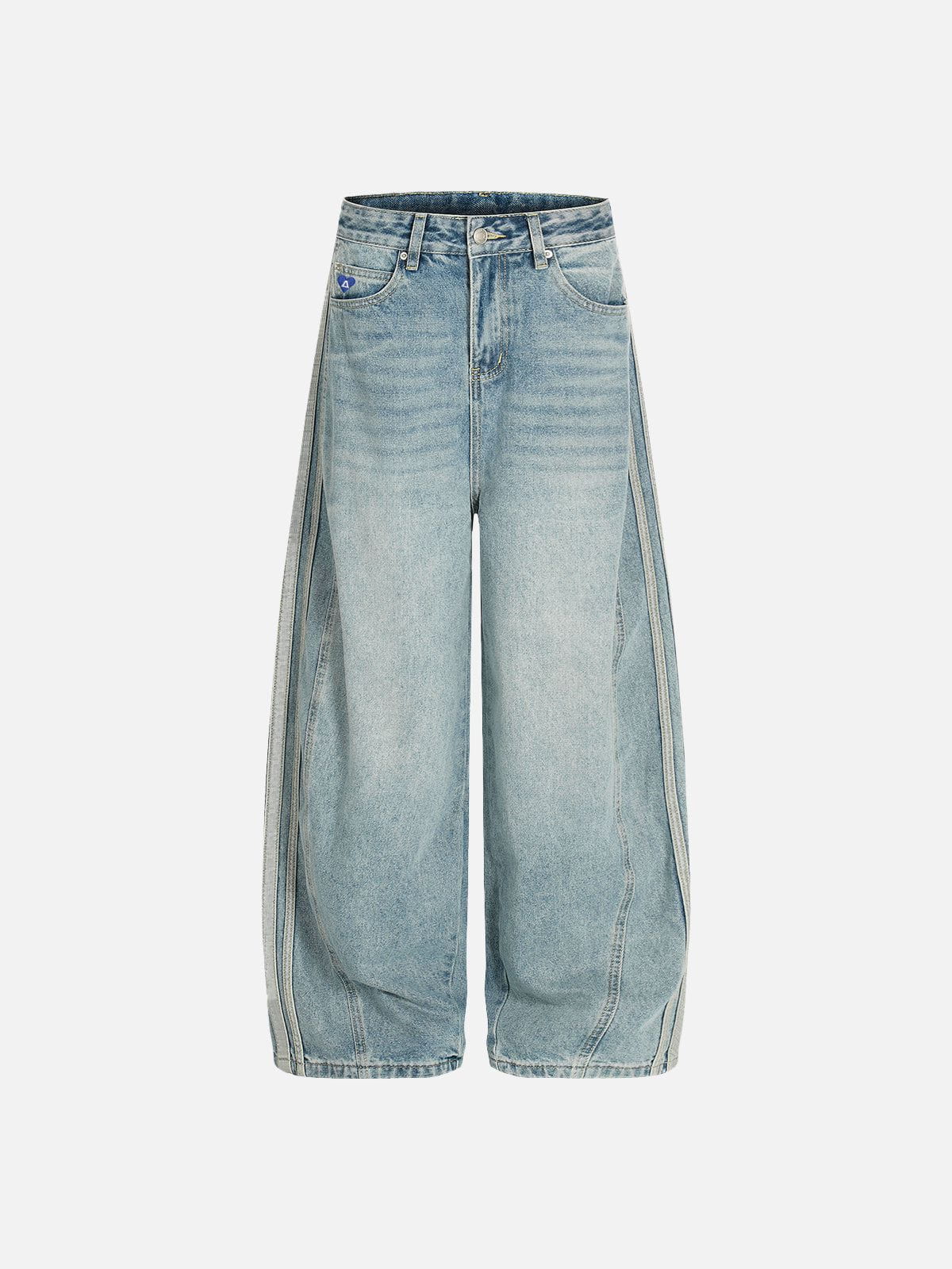 Alternative view of Aelfric Eden Stripe Whiskering Baggy Barrel Jeans