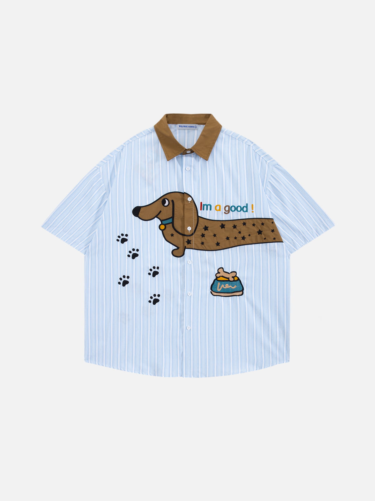 Aelfric Eden Embroidery Dachshund Short Sleeve Shirt