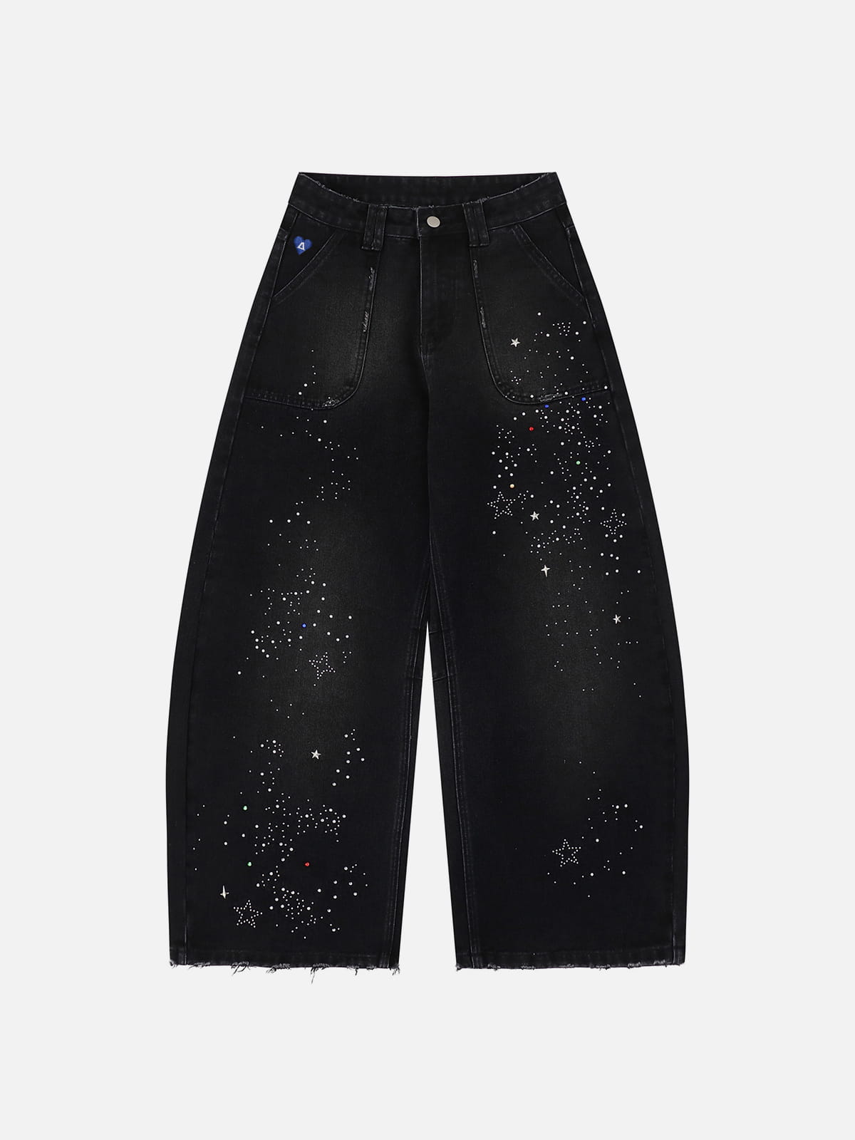 Aelfric Eden Rhinestone Star Baggy Barrel Jeans