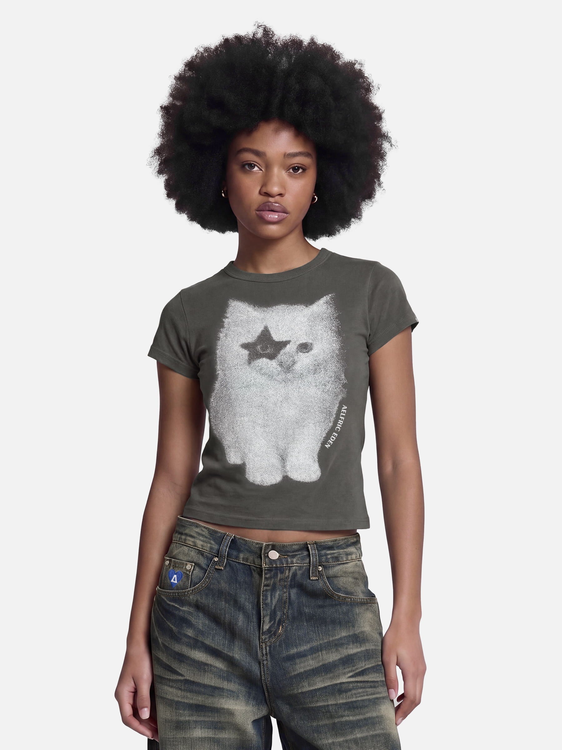 Aelfric Eden Cat Airbrush Baby Tee