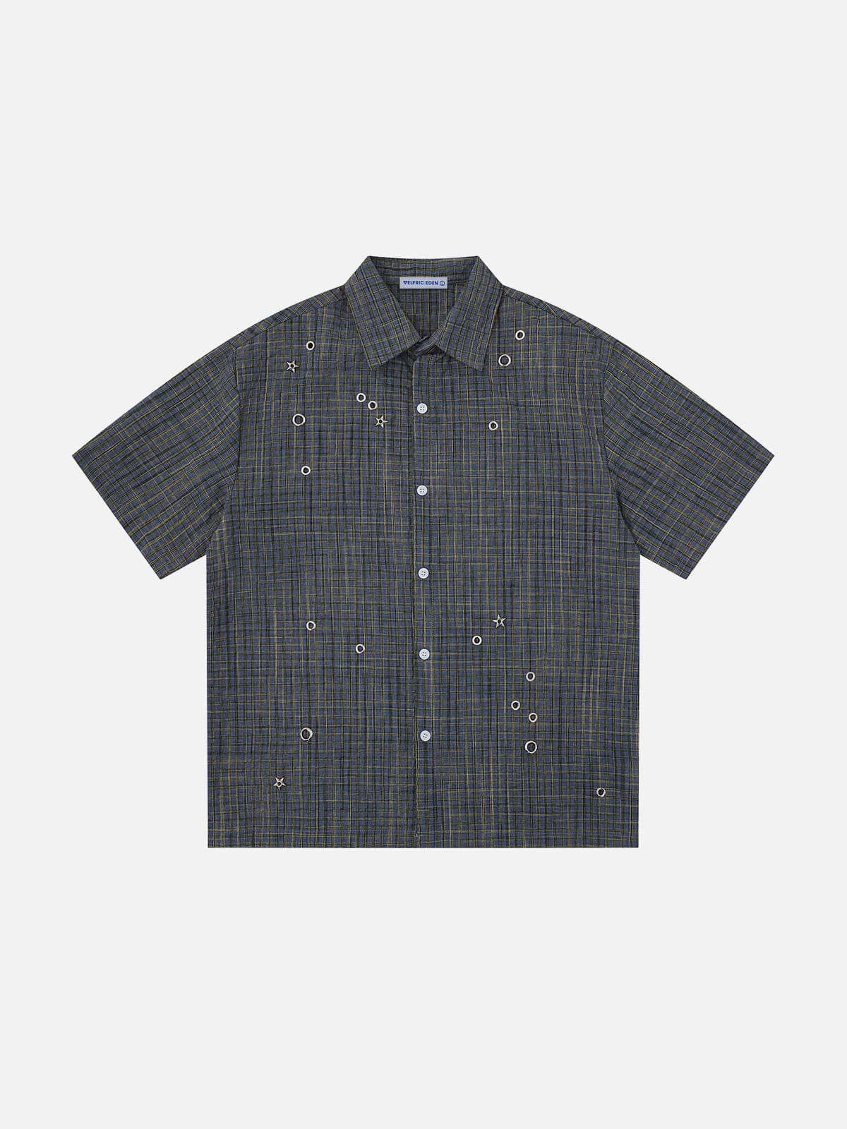 Alternative view of Aelfric Eden Metal Eyelet Plaid Short Sleeve Shirt