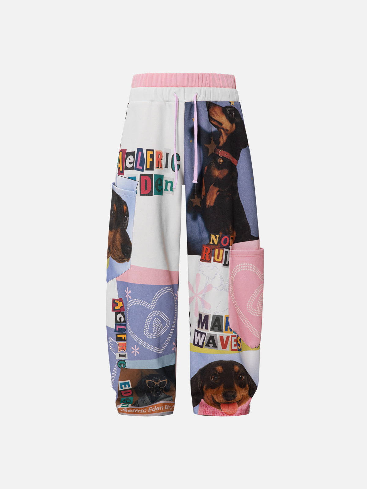 Alternative view of Aelfric Eden Dachshund Collage Double Waist Baggy Sweatpants