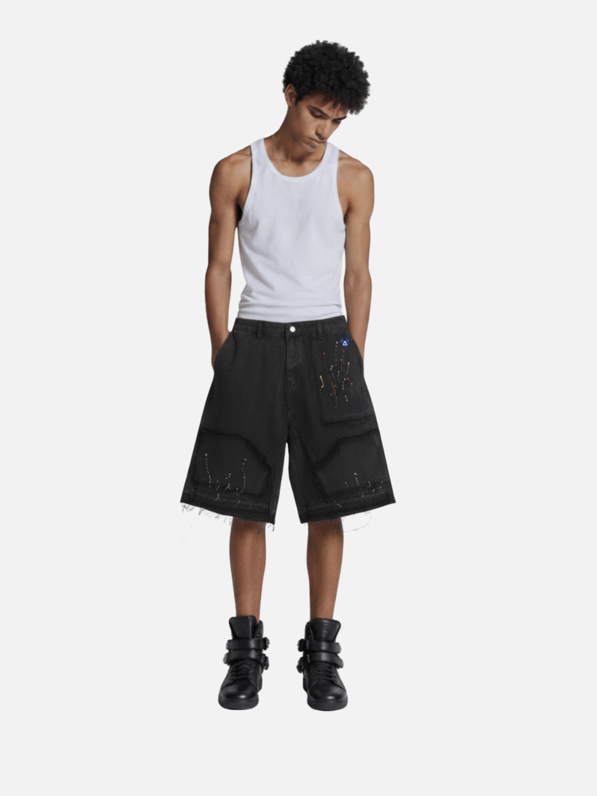 Alternative view of Aelfric Eden Reconstructed Paint Splatter Jorts