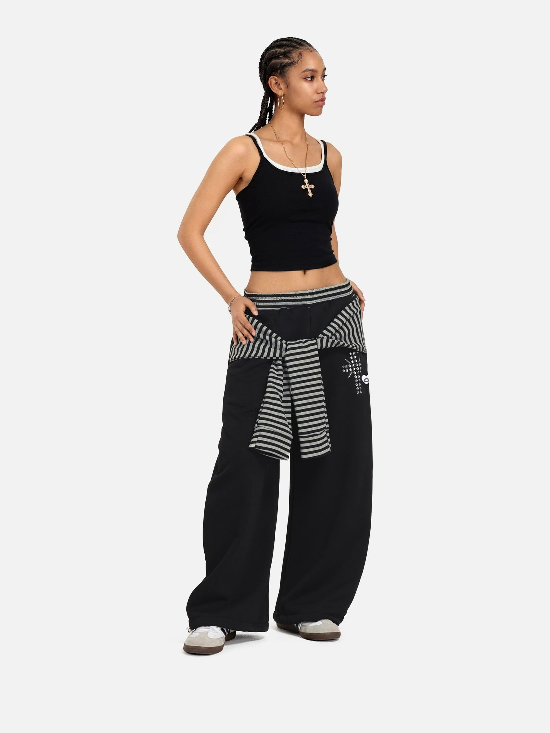 Aelfric Eden Stripe Layered Baggy Barrel Sweatpants