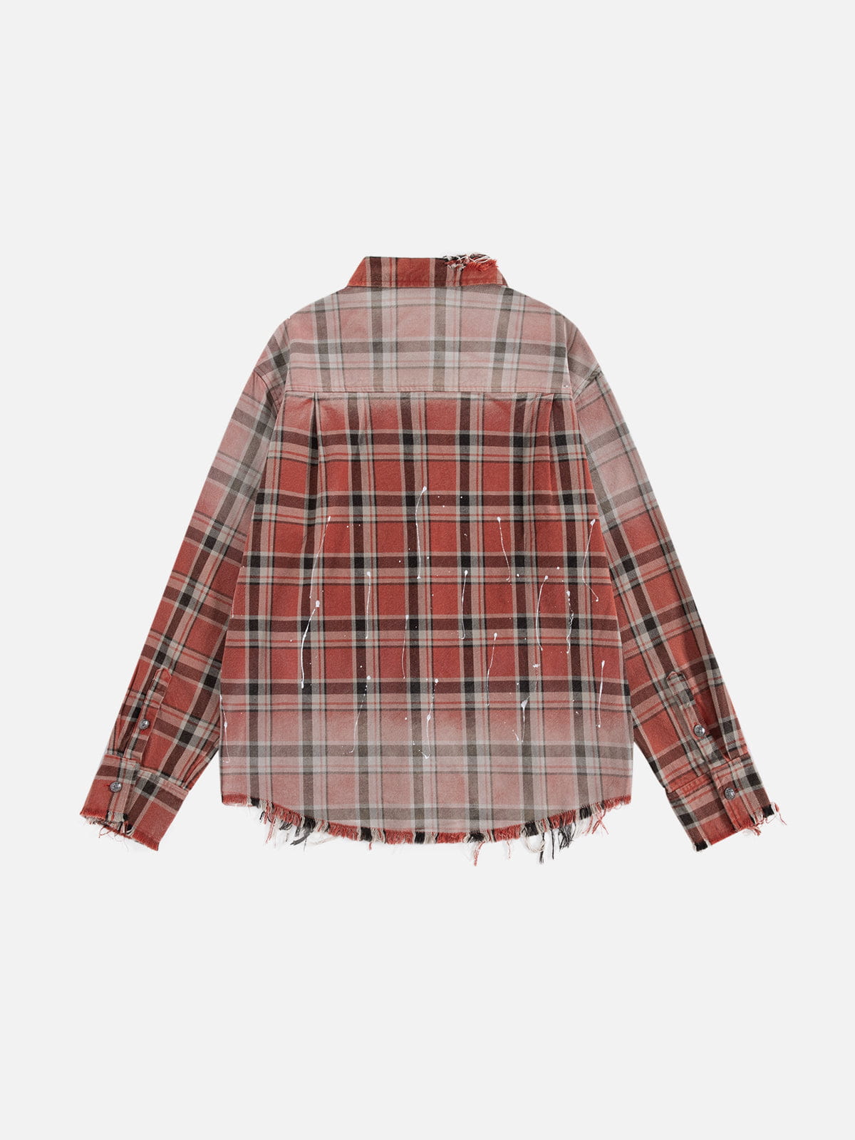 Alternative view of Aelfric Eden Plaid Distressed Long Sleeve Shirt
