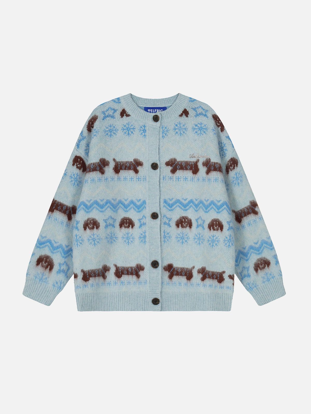 Alternative view of Aelfric Eden Dog Fair Isle Jacquard Cardigan