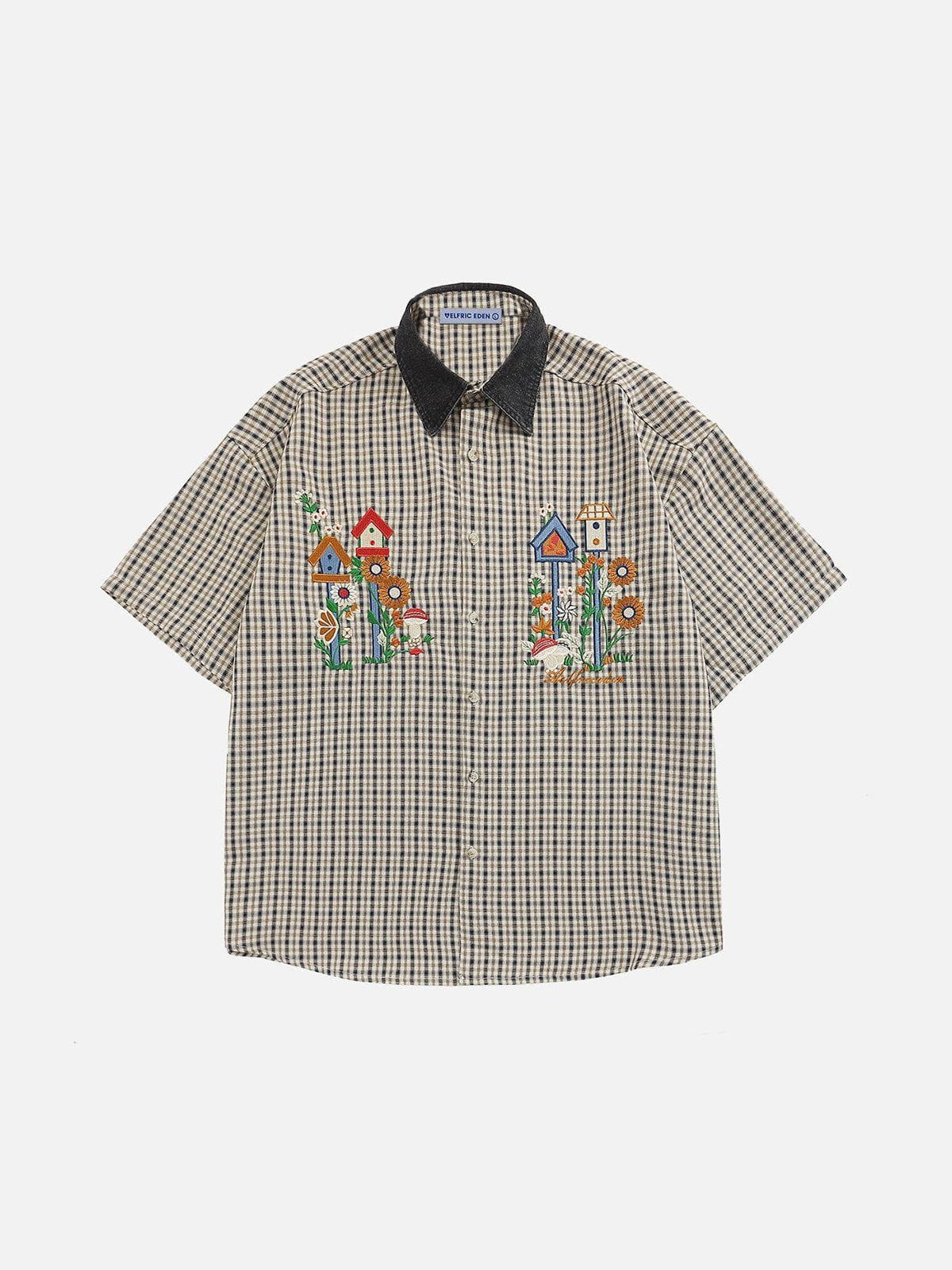 Alternative view of Aelfric Eden Plaid Embroidery Shirt