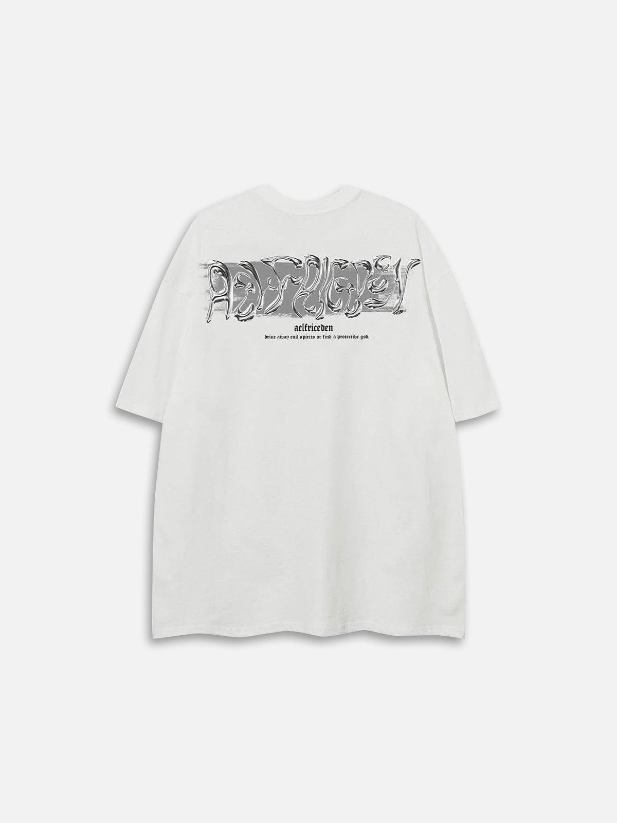 Alternative view of Aelfric Eden Futuristic Liquid Metal Design Tee