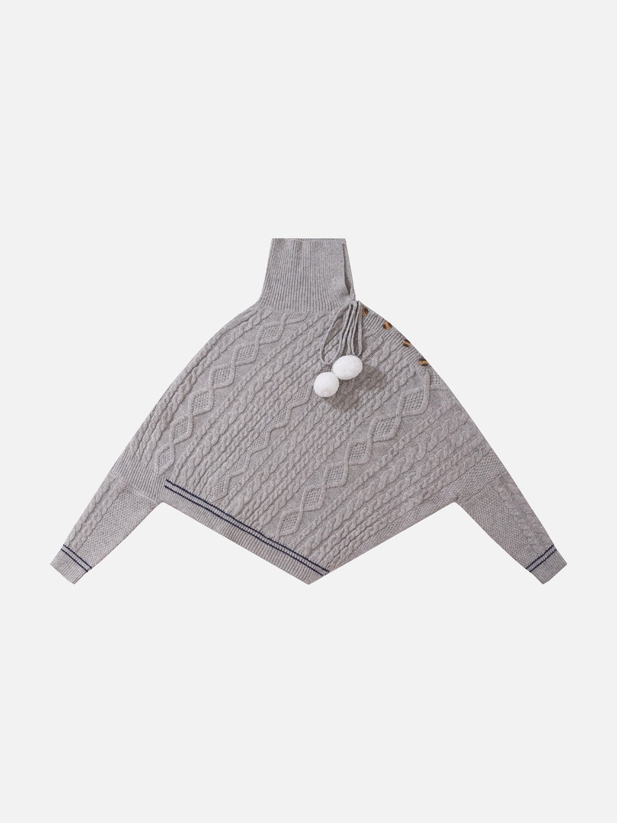 Alternative view of Aelfric Eden Asymmetric Cable Knit Turtleneck Sweater