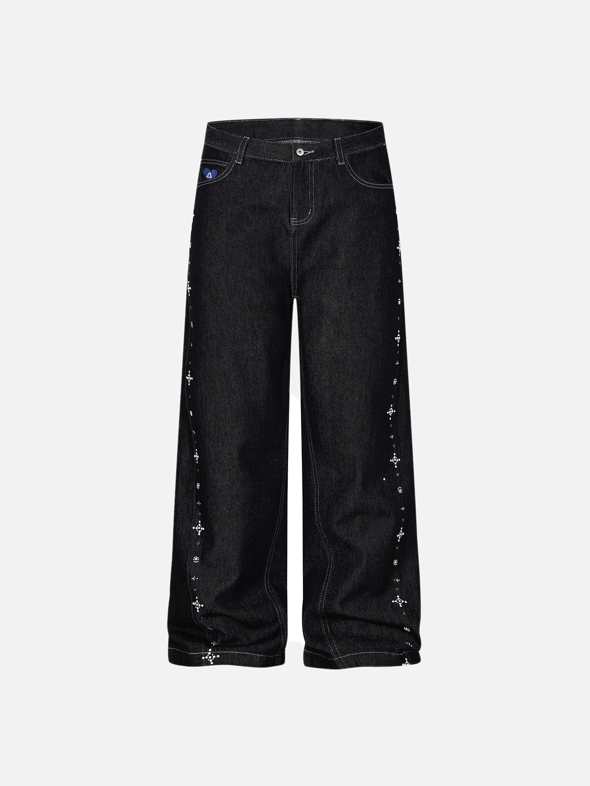 Aelfric Eden Studded Rhinestone Baggy Jeans