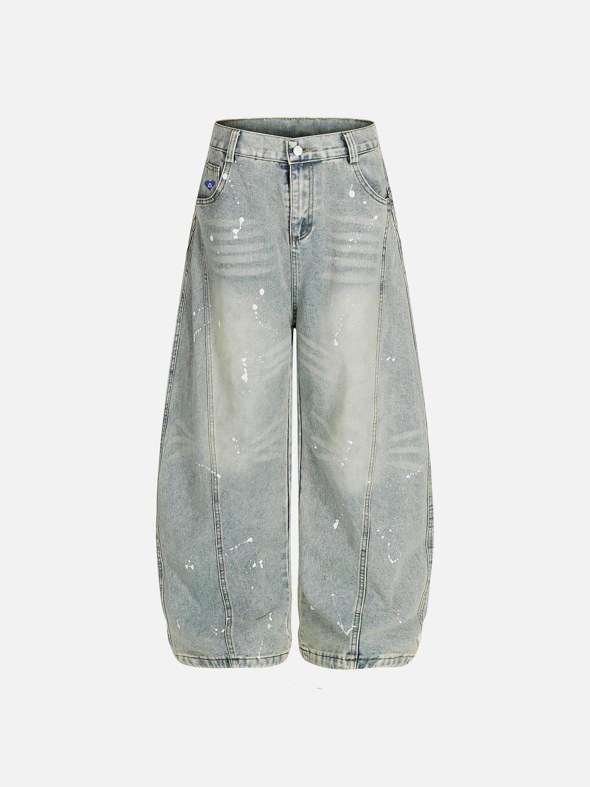 Alternative view of Aelfric Eden Splatter Washed Baggy Barrel Jeans